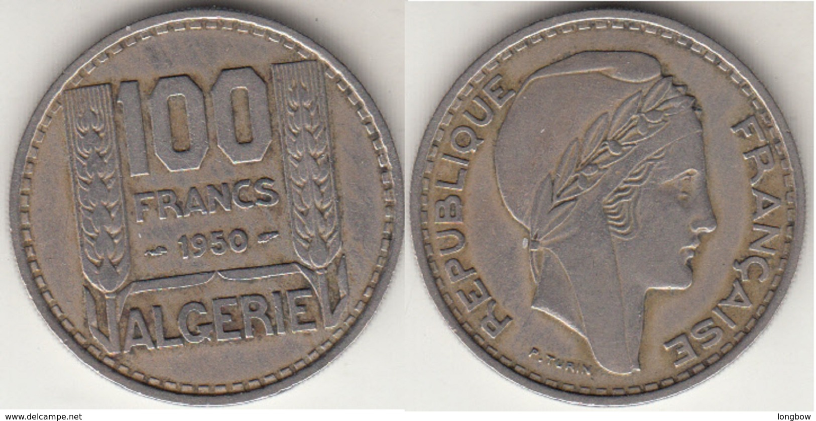 Algeria 100 Francs 1950 KM#93 - Used - Algeria