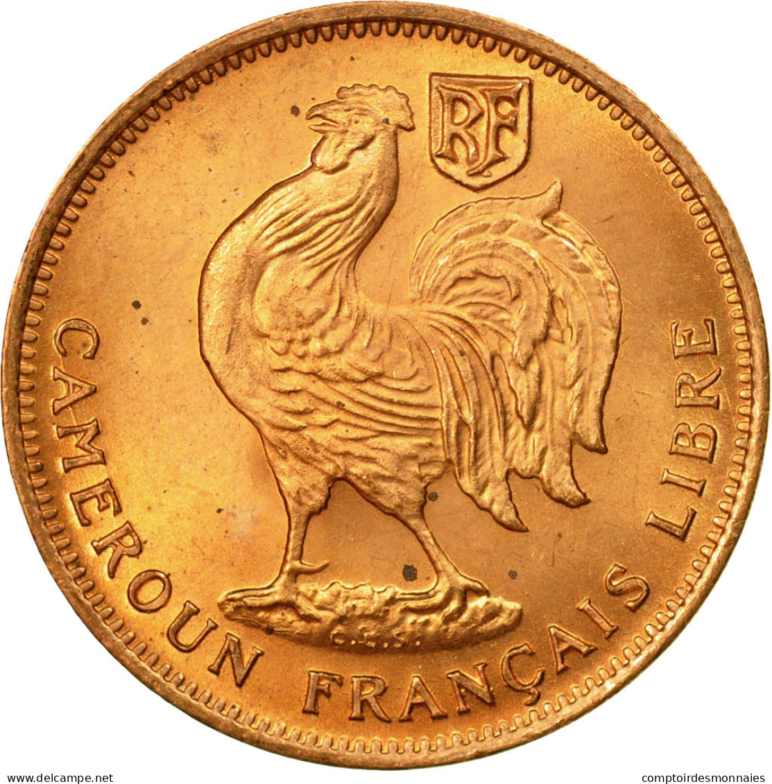 Monnaie, Cameroun, 50 Centimes, 1943, Pretoria, FDC, Bronze, KM:6 - Kameroen