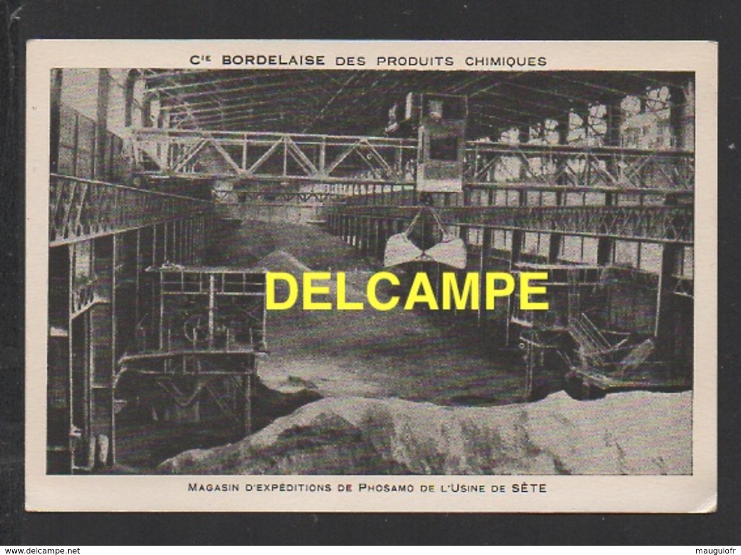 DD / 34  HERAULT / SÈTE / MAGASIN D' EXPÉDITION DE PHOSAMO DE L' USINE DE SÈTE / AU DOS PUBLICITÉ : LES ENGRAIS - Sete (Cette)