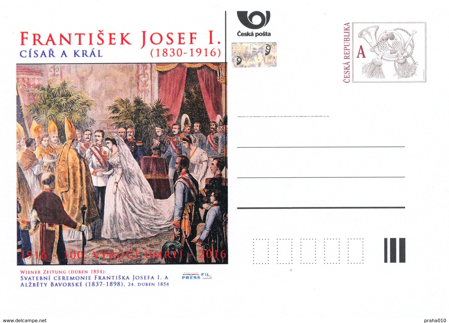 Rep. Ceca / Cart. Postali (Pre2016/44) Anno Dell'imperatore E Re Francesco Giuseppe I. (1830-1916) - Matrimonio Imperial - Cartoline Postali