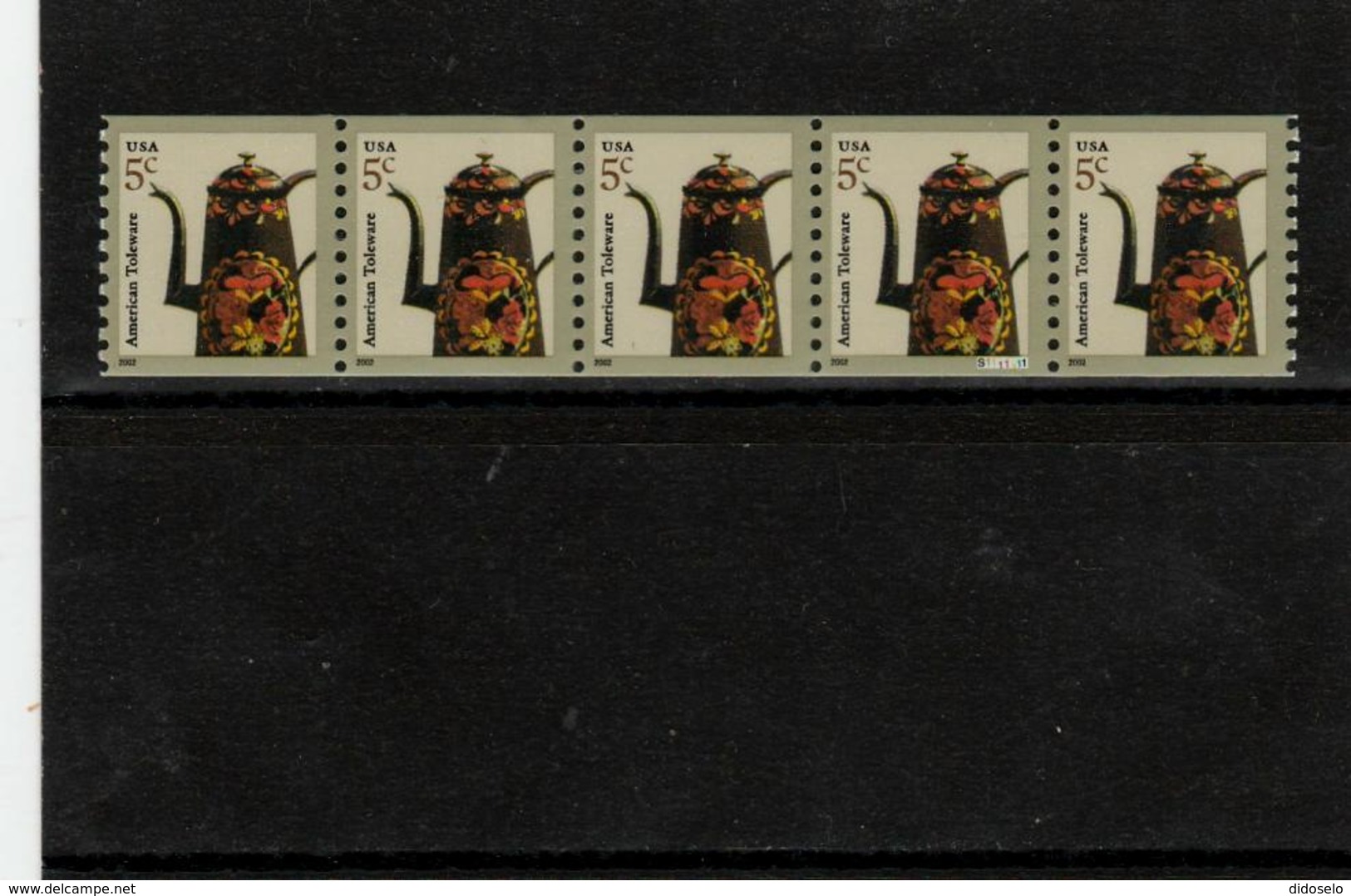 USA - Michel # 3580-- Strip Of 5-- With # S11111- MNH (**) - Coils (Plate Numbers)