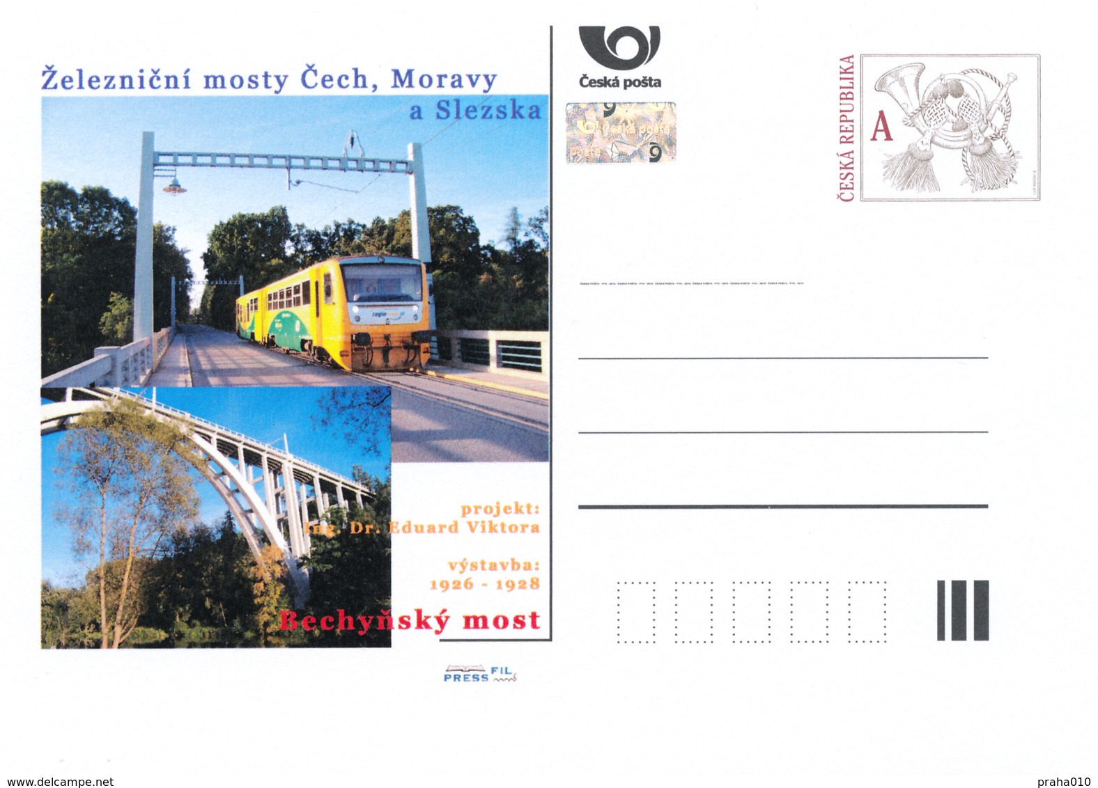 Rep. Ceca / Cart. Postali (Pre2016/46) Ponti Ferroviari In Boemia, Moravia E Slesia (1) Ponte Bechyne - Factories & Industries