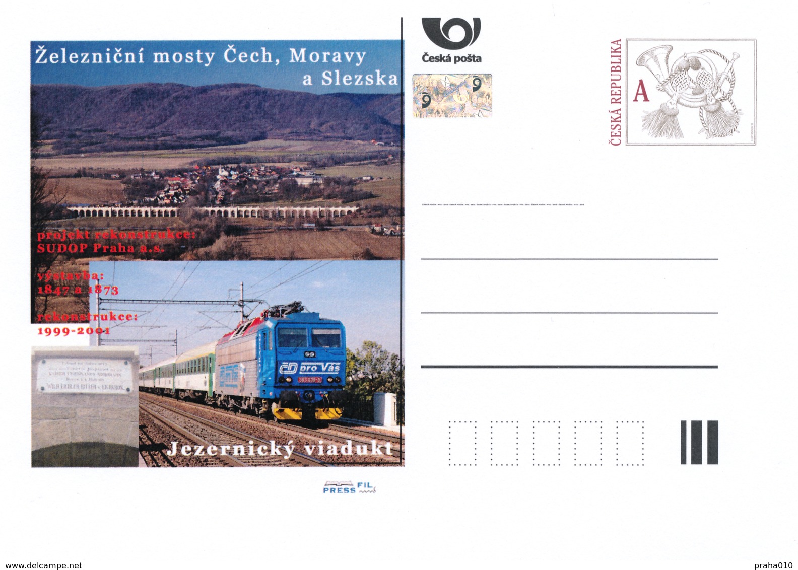 Rep. Ceca / Cart. Postali (Pre2016/50) Ponti Ferroviari In Boemia, Moravia E Slesia (5) Viadotto Di Jezernice - Cartoline Postali