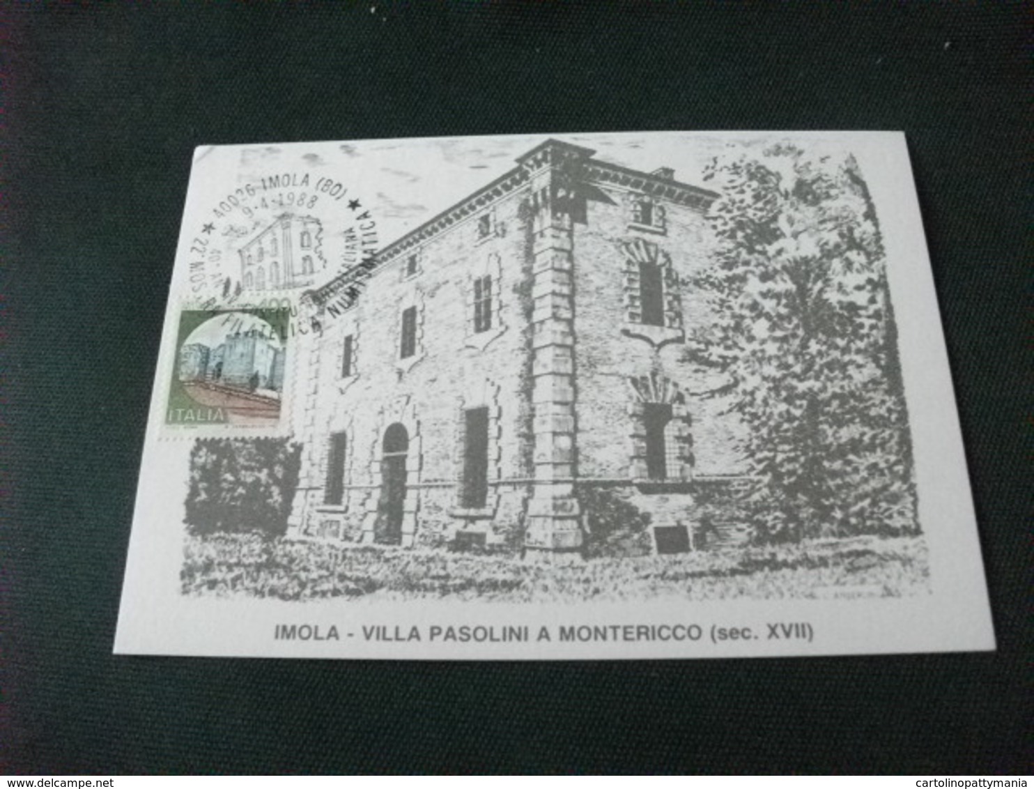 IMOLA VILLA PASOLINI A MONTERICCO ILLUSTRATORE DISEGNO C. ANDERLINI - Imola