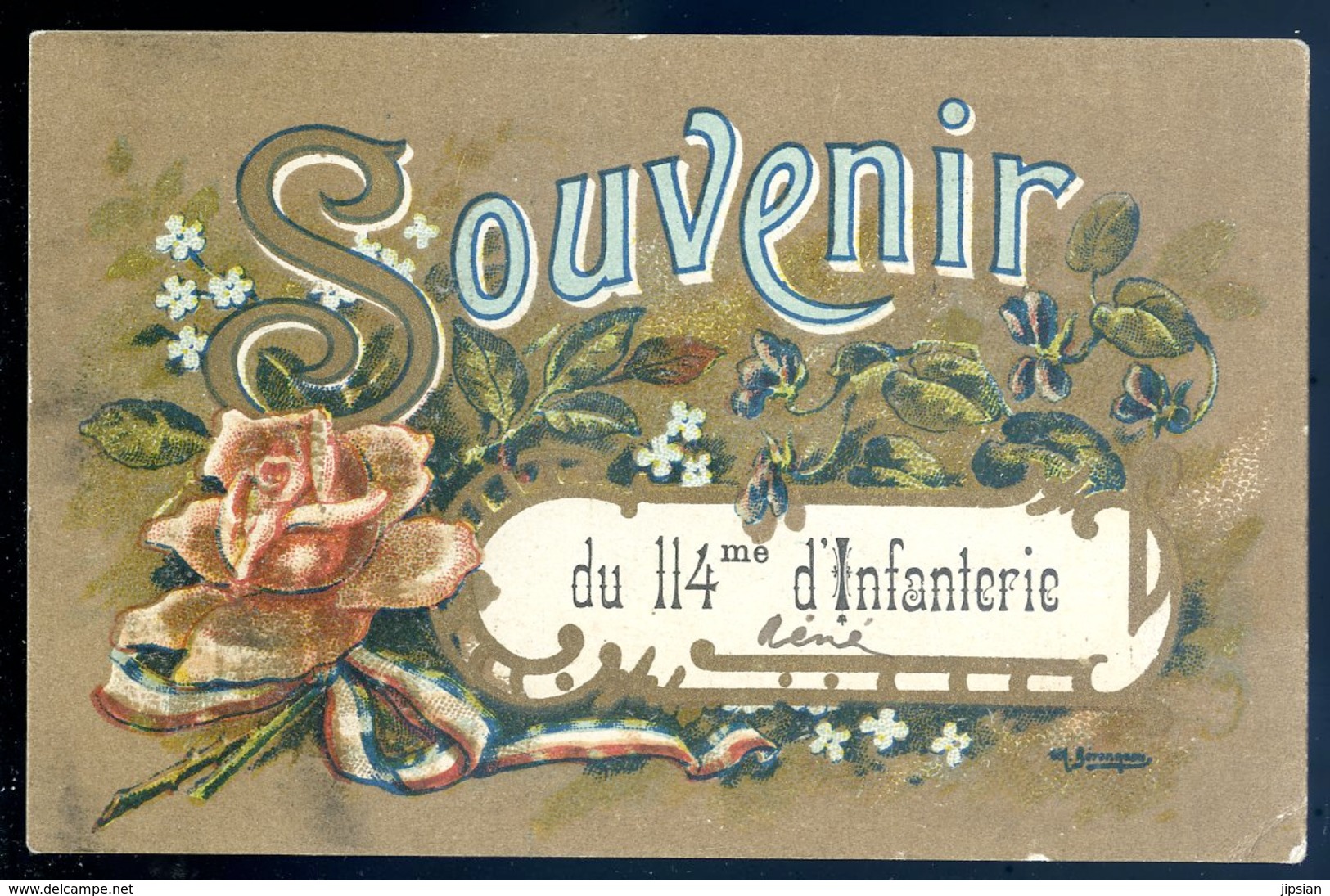 Cpa Militaria Souvenir Du 114 ème D' Infanterie  SEPT18-18 - Régiments