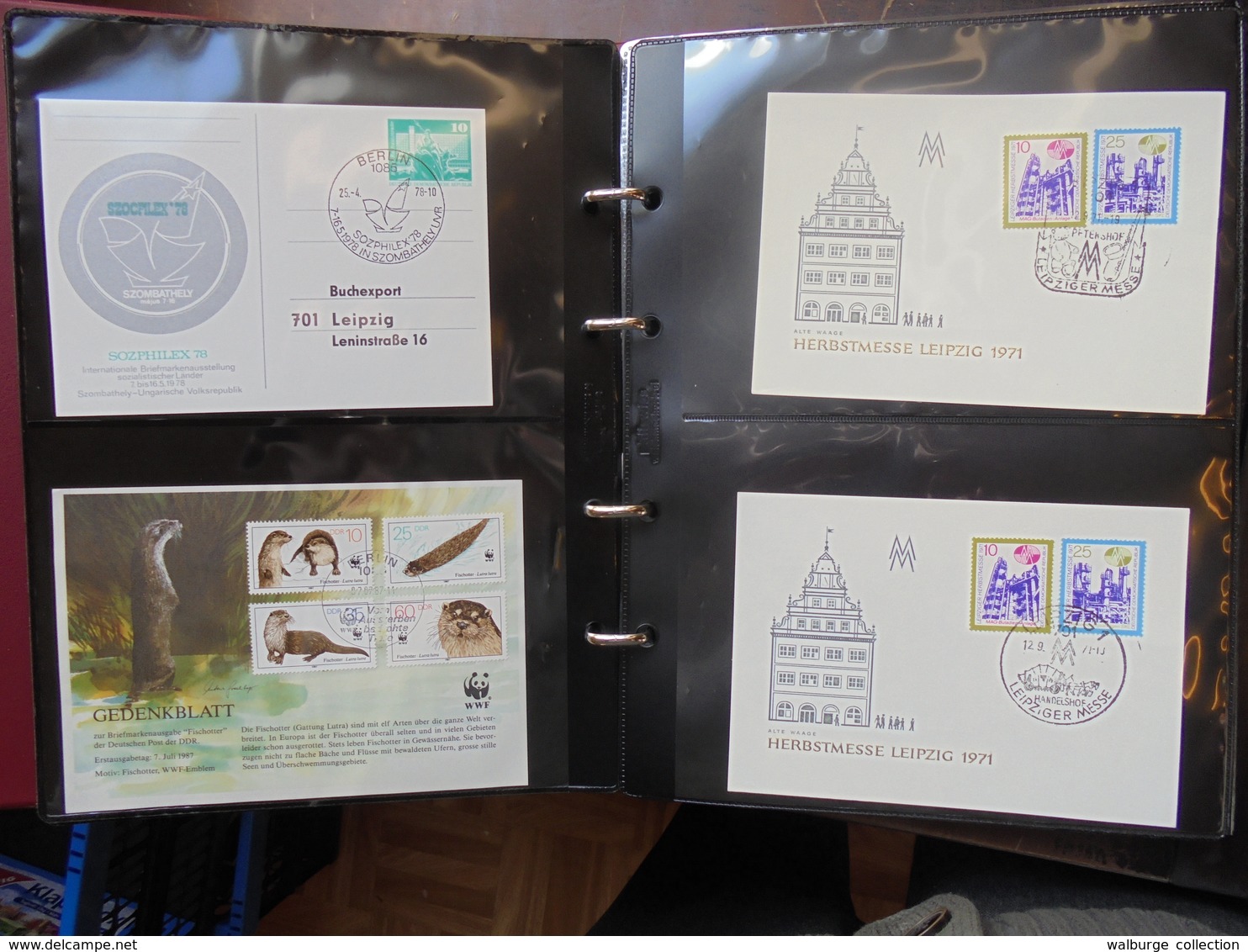 D.D.R GROSSE COLLECTION EN 4 ALBUMS DE +- 400 FDC (5 KILOS 500)