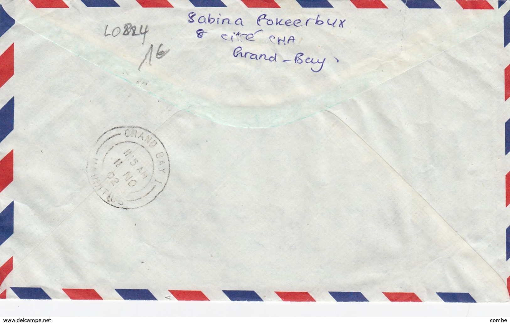 COVER MAURITIUS. REGISTERED GRAND BAY TO TRANCE - Maurice (1968-...)