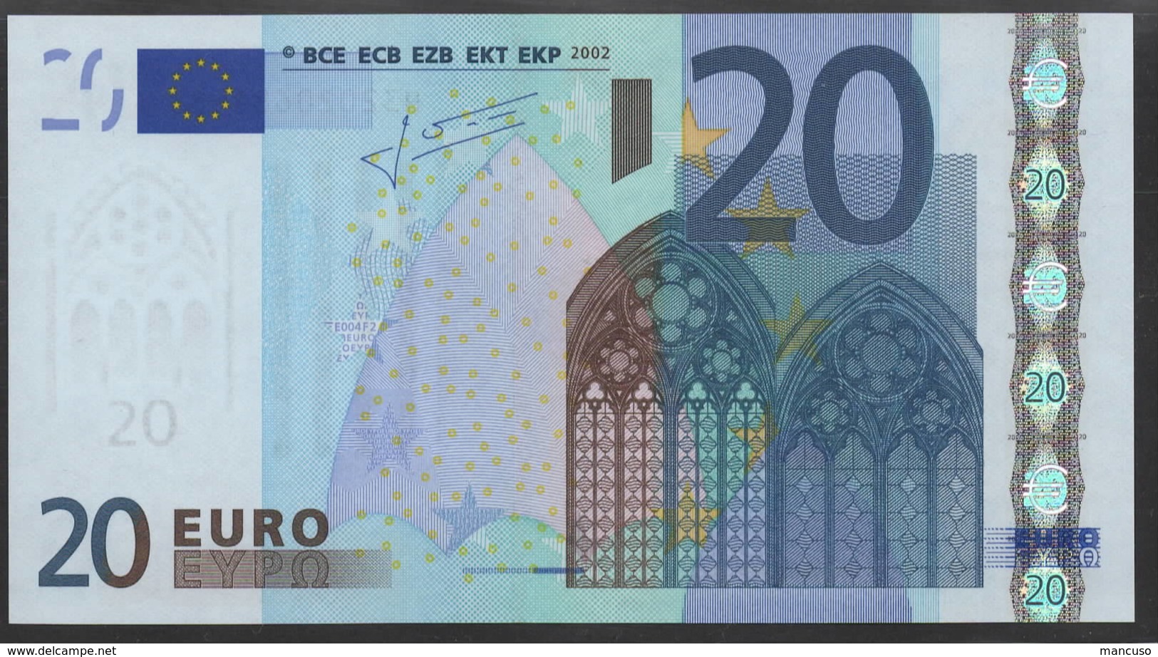 &euro; 20  H SLOVENIA  E004  TRICHET  UNC - 20 Euro