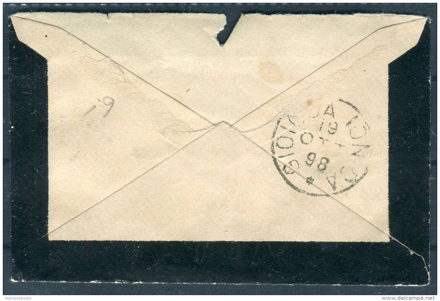 1898 Italy Amantea Mourning Cover - Gioiosa Ionica - Poststempel