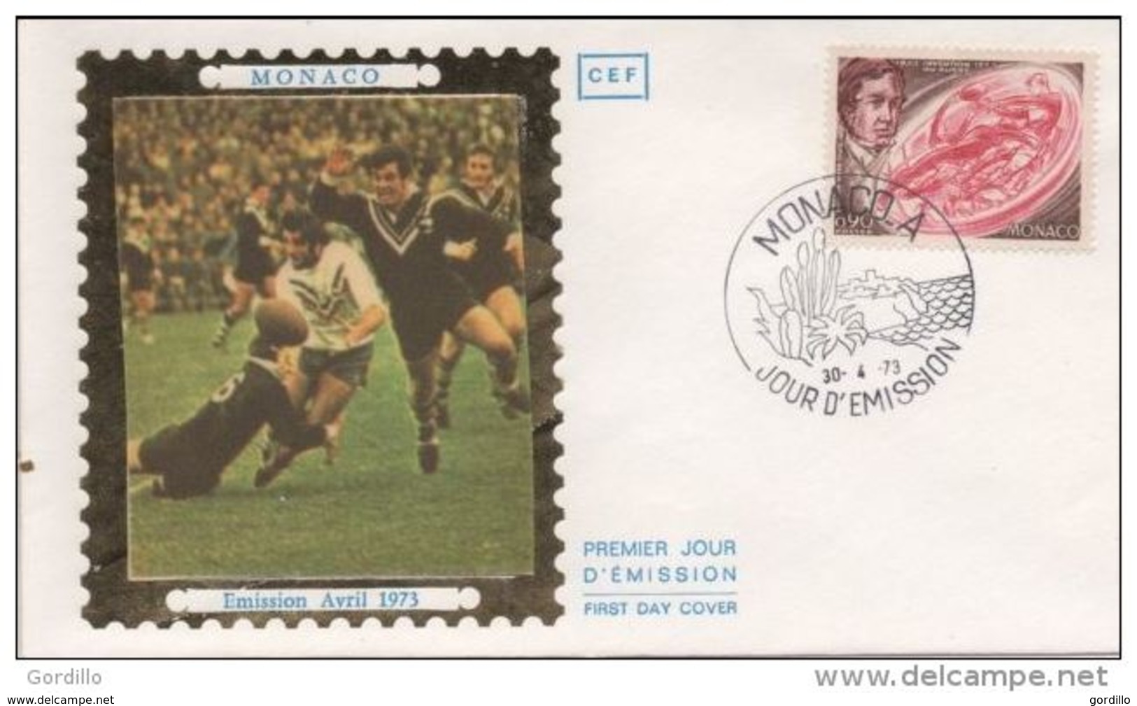 FDC MONACO 1973 William Webb Ellis Rugby - Rugby