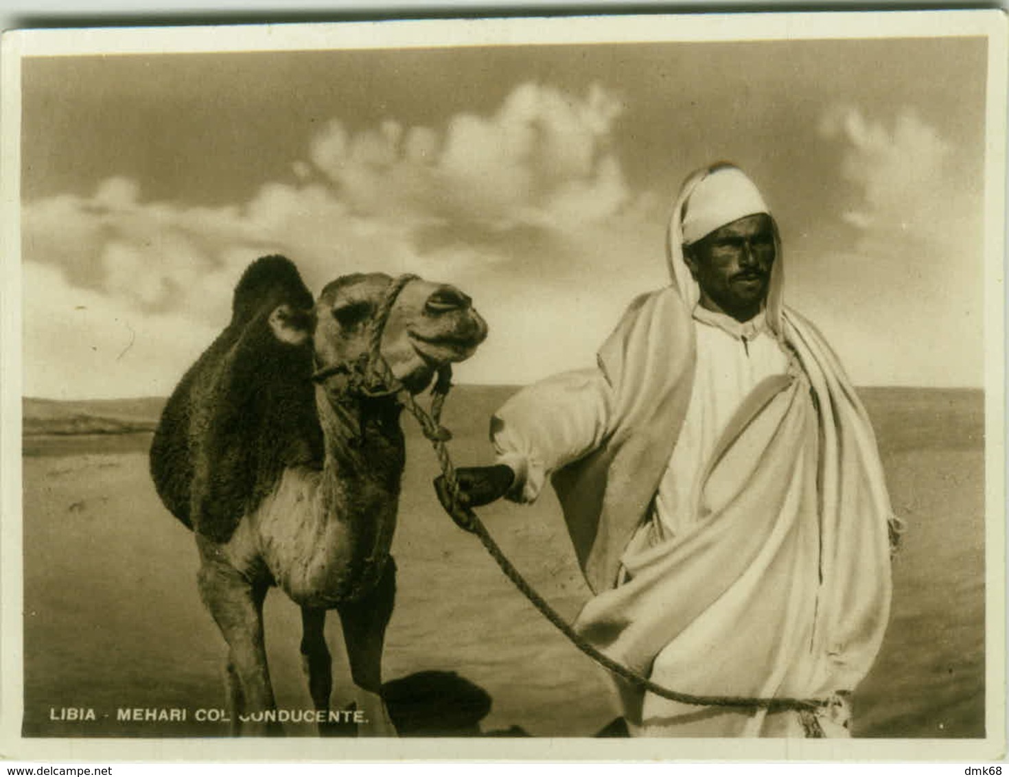 AFRICA - LIBIA / LYBIA -  MAN & CAMEL - EDIT ALI BEN OTMAN - 1930s ( BG347) - Libya