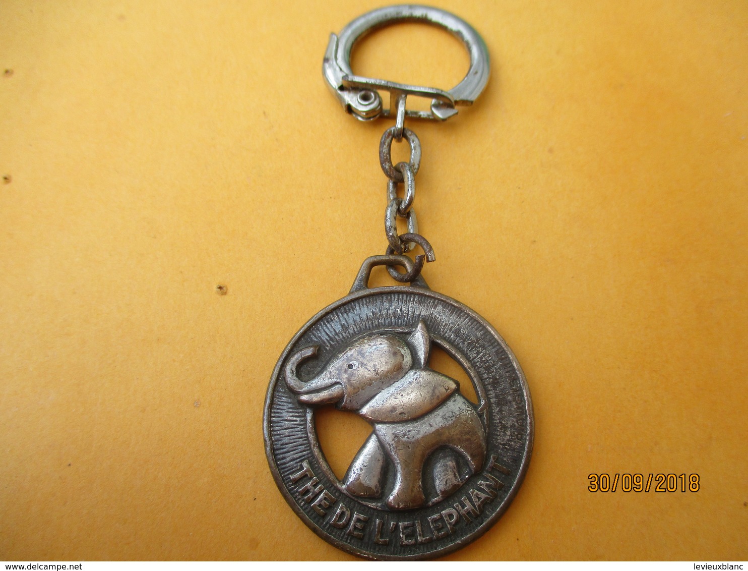 Porte-clé Publicitaire Métallique/Alimentation/Thé De L'ELEPHANT/ Bronze Nickelé/Porte-Bonheur/Vers 1960-1980     POC361 - Key-rings