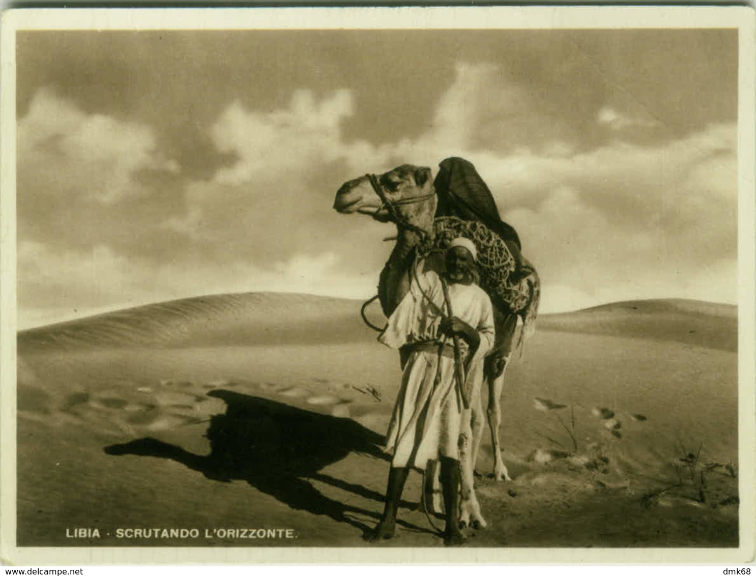 AFRICA - LIBIA / LYBIA -  MAN & CAMEL - EDIT ALI BEN OTMAN - 1930s ( BG354) - Libia