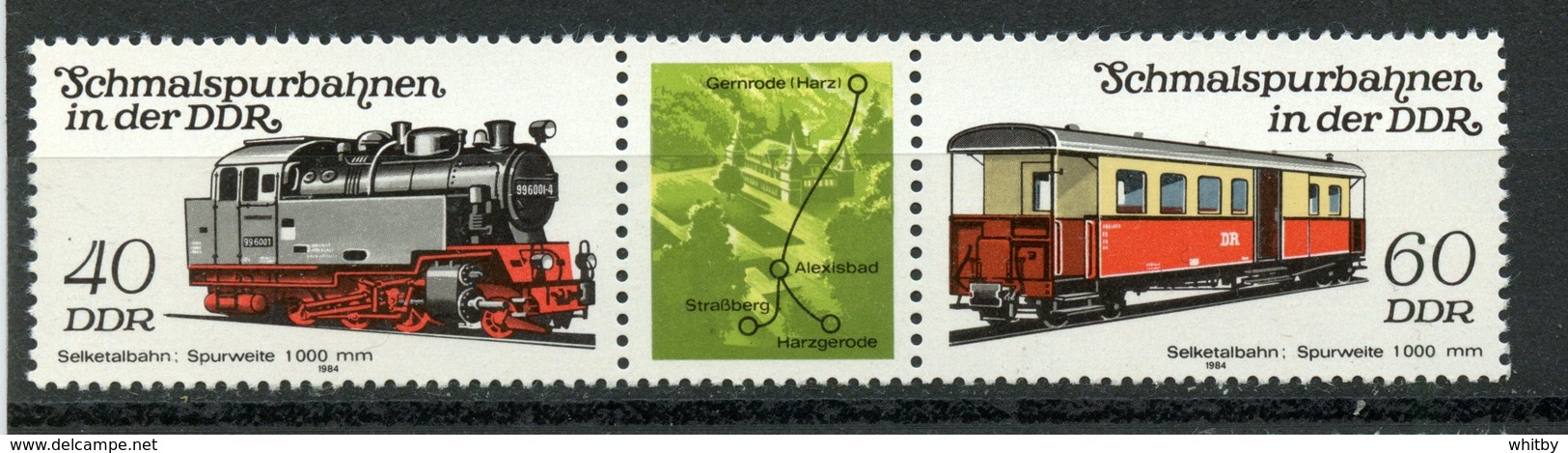 Germany 1984 Trains Issue #2406  MNH  Setenant - Unused Stamps