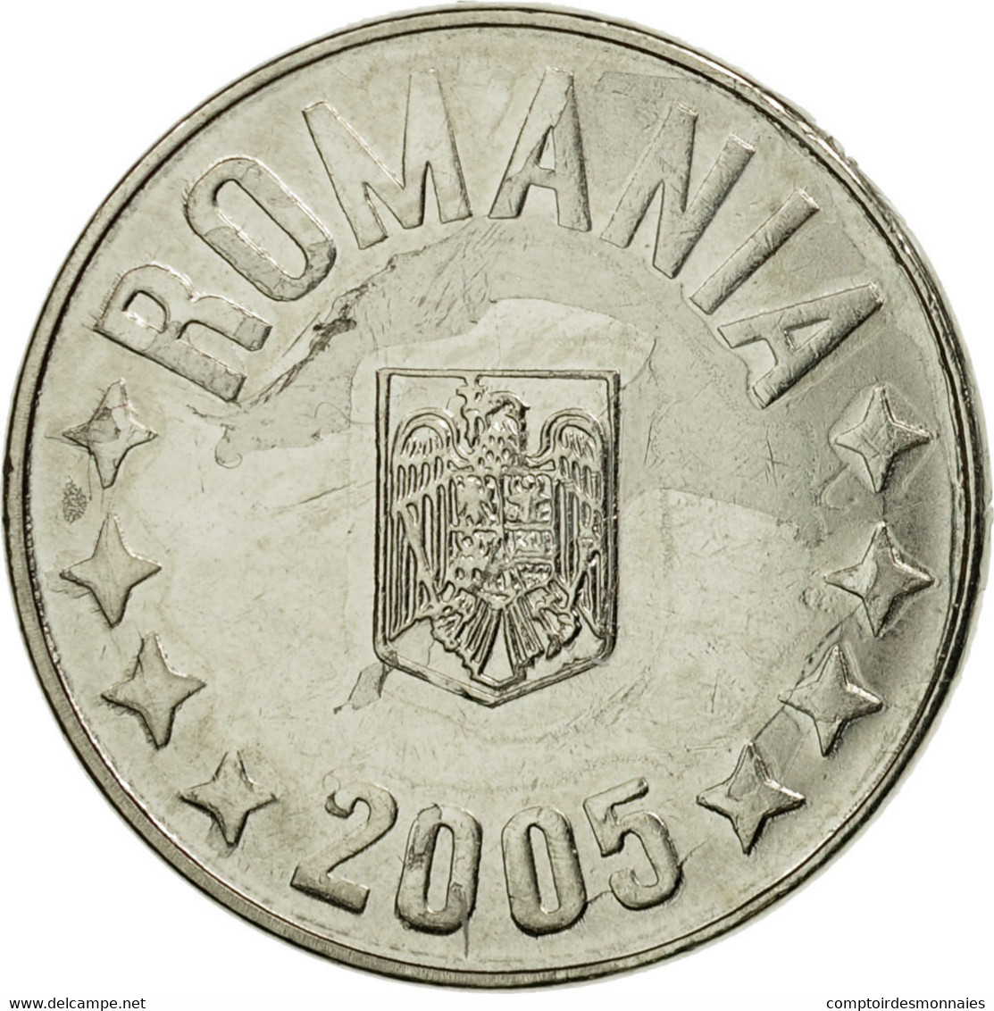 Monnaie, Roumanie, 10 Bani, 2005, Bucharest, TTB, Nickel Plated Steel, KM:191 - Rumänien