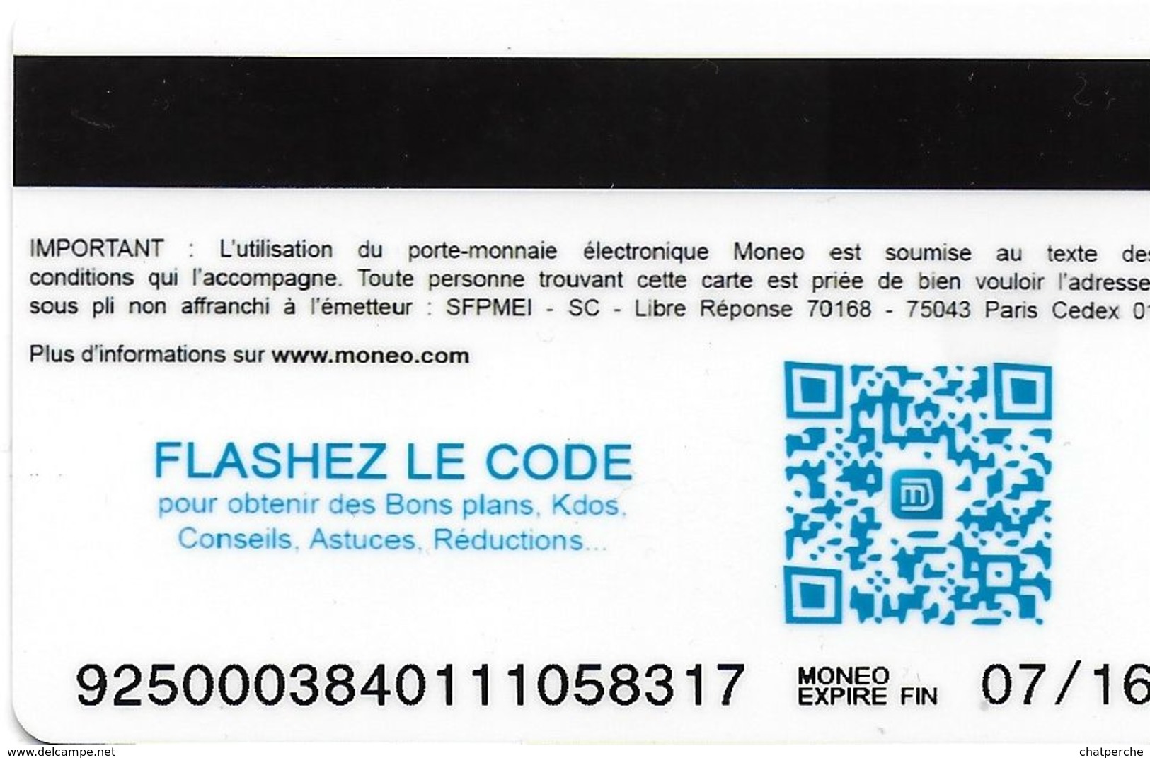 MONEO CARTE A PUCE PORTE-MONNAIE ELECTRONIQUE MULTI-SERVICES STATIONNEMENT (POUR COLLECTIONNEUR) - Monéo