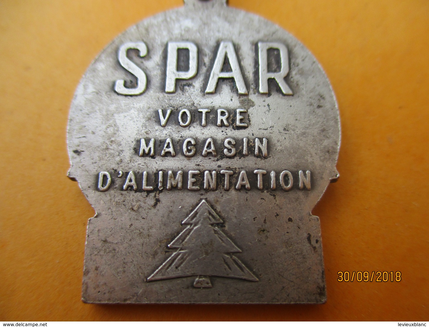 Porte-clé Publicitaire Métallique/Alimentation/SPAR/Votre Magasin D'Alimentation/Bronze Nickelé/Vers 1960-1980 POC363 - Key-rings