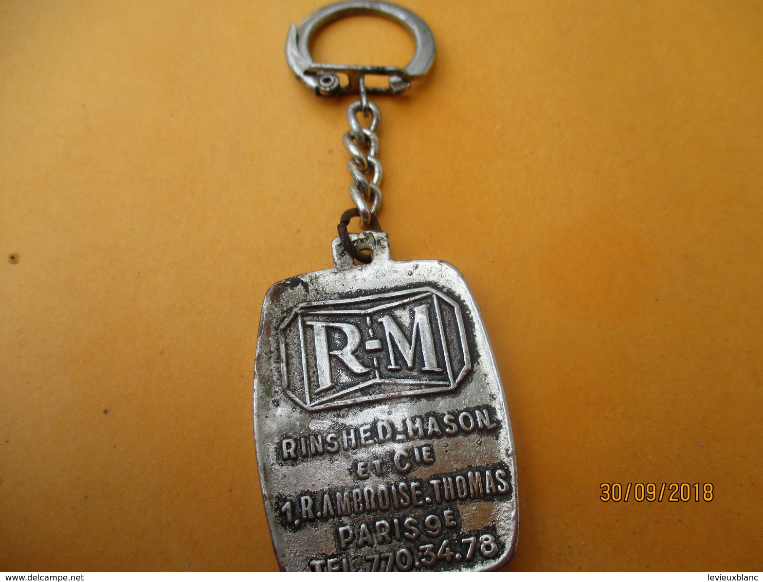 Porte-clé Publicitaire Métallique/R-M/Rinshed-Mason Et Cie/Paris 9é/Alliage Léger/Vers 1960-1980 POC364 - Key-rings