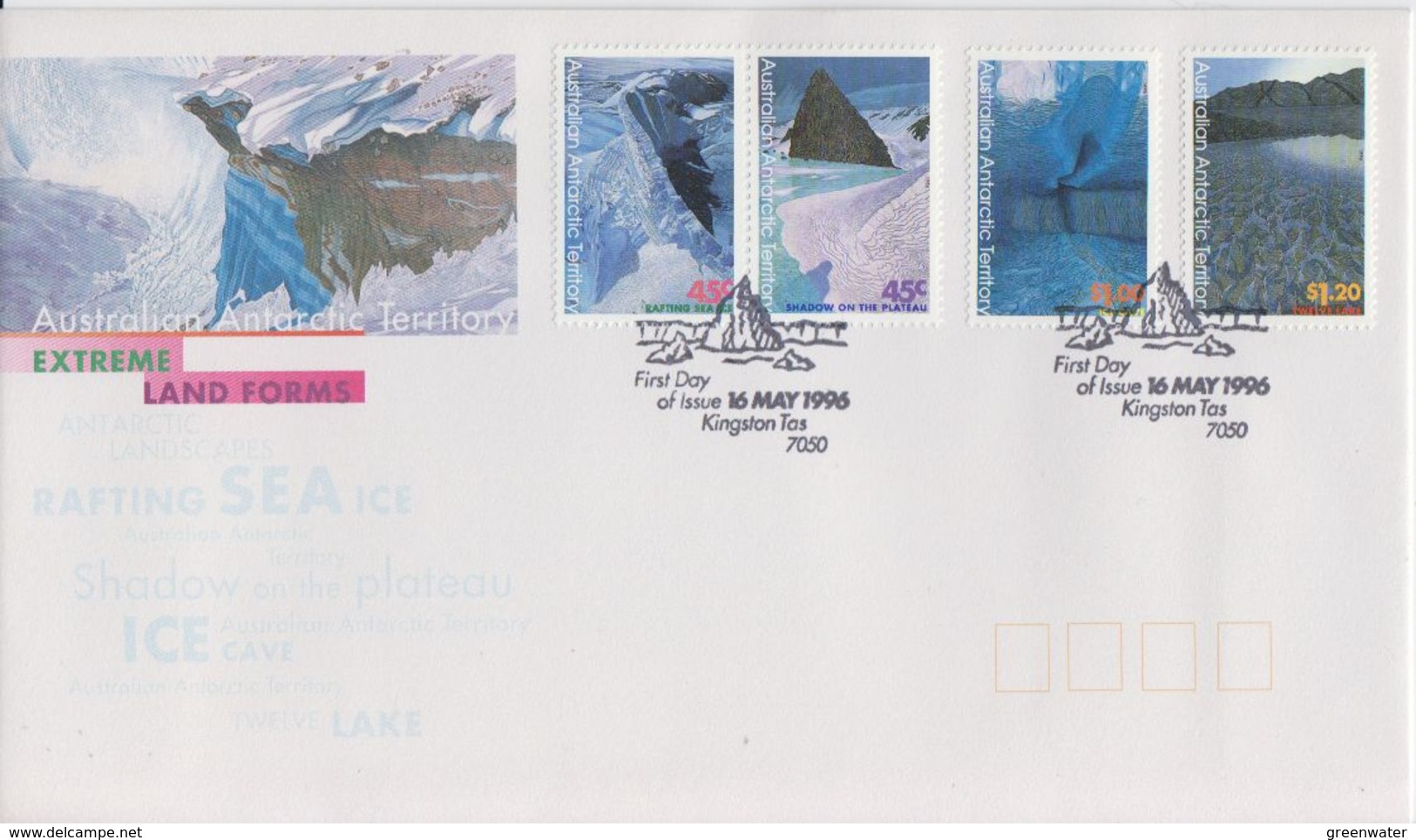 AAT 1996 Landscaps/Landforms 4v FDC (F7534) - FDC