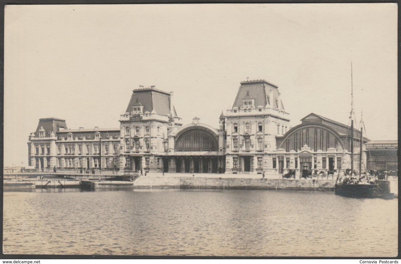 Station Oostende, Natiënkaai, Oostende, C.1915 - Foto Briefkaart - Oostende