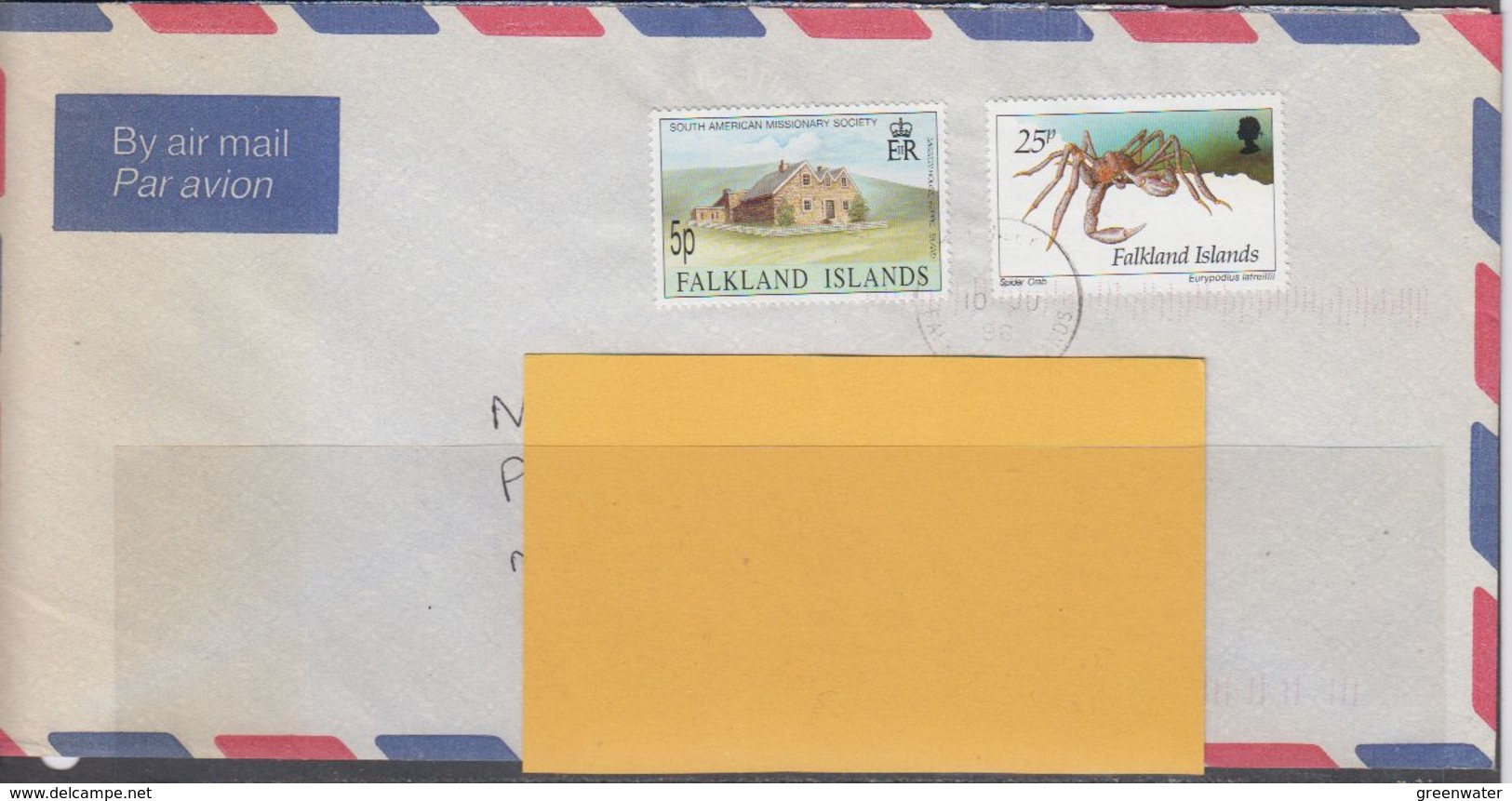 Falkland Islands 1996 Air Mail Cover With 2 Stamps (F7535) - Falklandeilanden