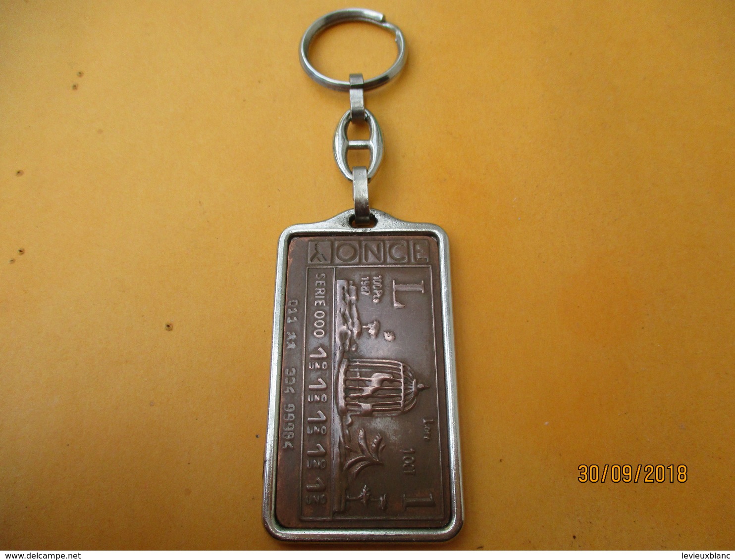 Porte-clé Publicitaire /Jeux ONCE/ Buenos Mucho En Juegos/ Bronze Nickelé/Cuivre/Vers 1960-1980          POC366 - Key-rings