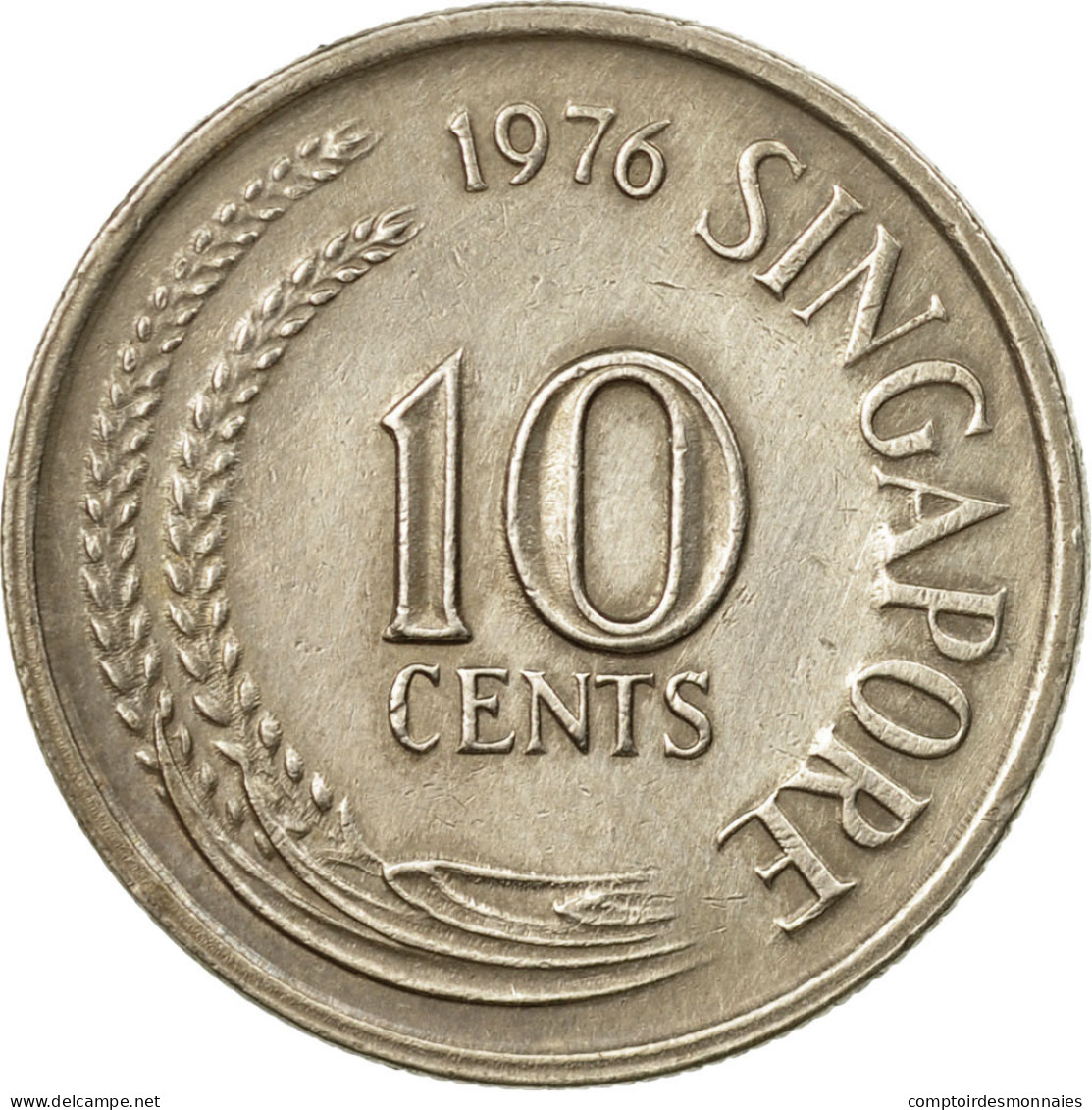 Monnaie, Singapour, 10 Cents, 1976, Singapore Mint, TTB, Copper-nickel, KM:3 - Singapore