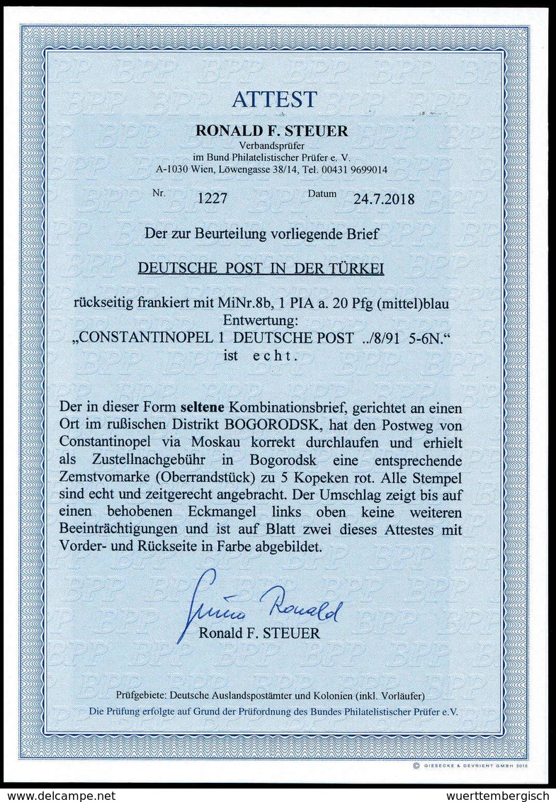 Beleg Deutsche Auslandspost Türkei - Other & Unclassified