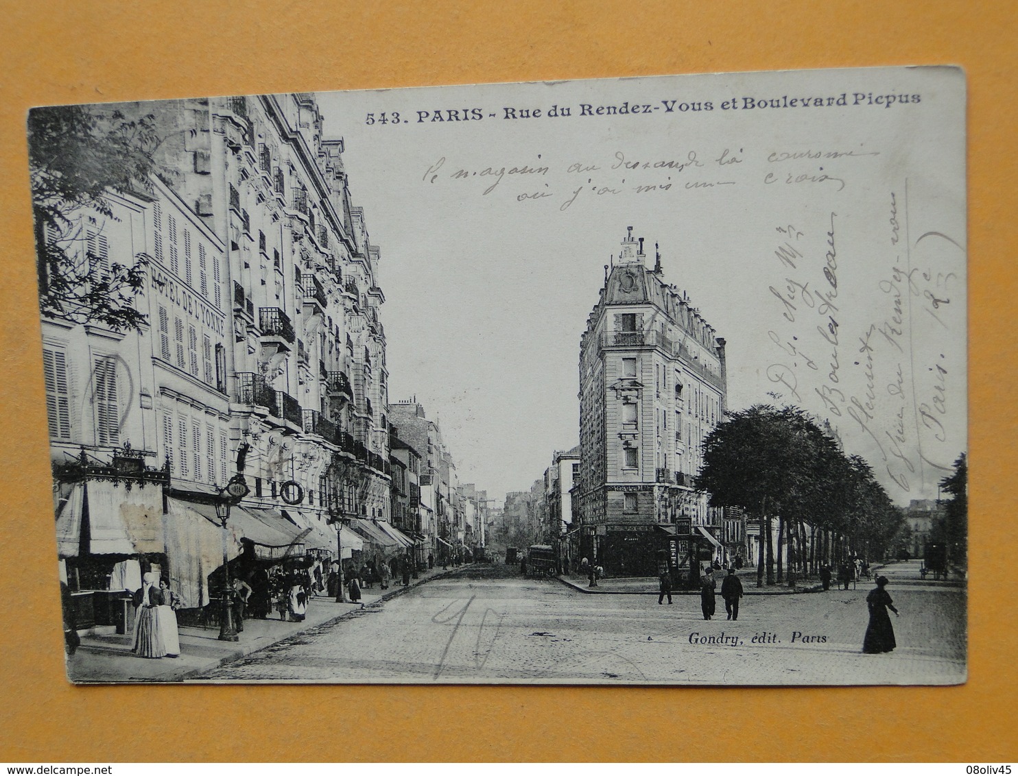PARIS 12ème -- Rue Du Rendez-Vous & Boulevard Picpus - Hôtel De L'Yonne - ANIMATION - Arrondissement: 12