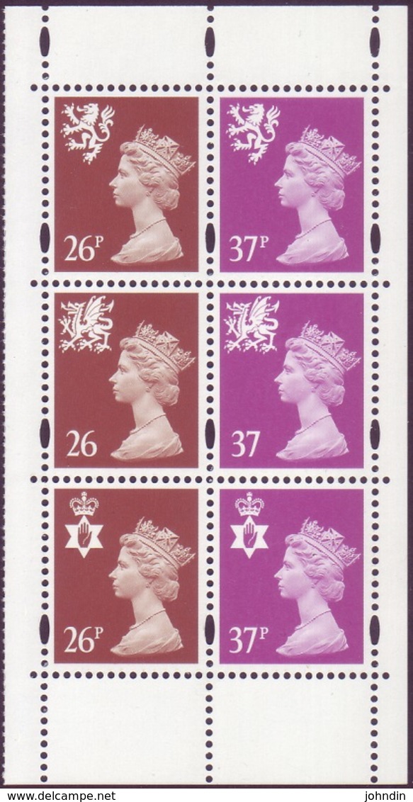 1997 GB Machin Regionals Block From Booklet Pane SG NI81al - From The BBC Prestige Booklet UM / MNH - Scotland