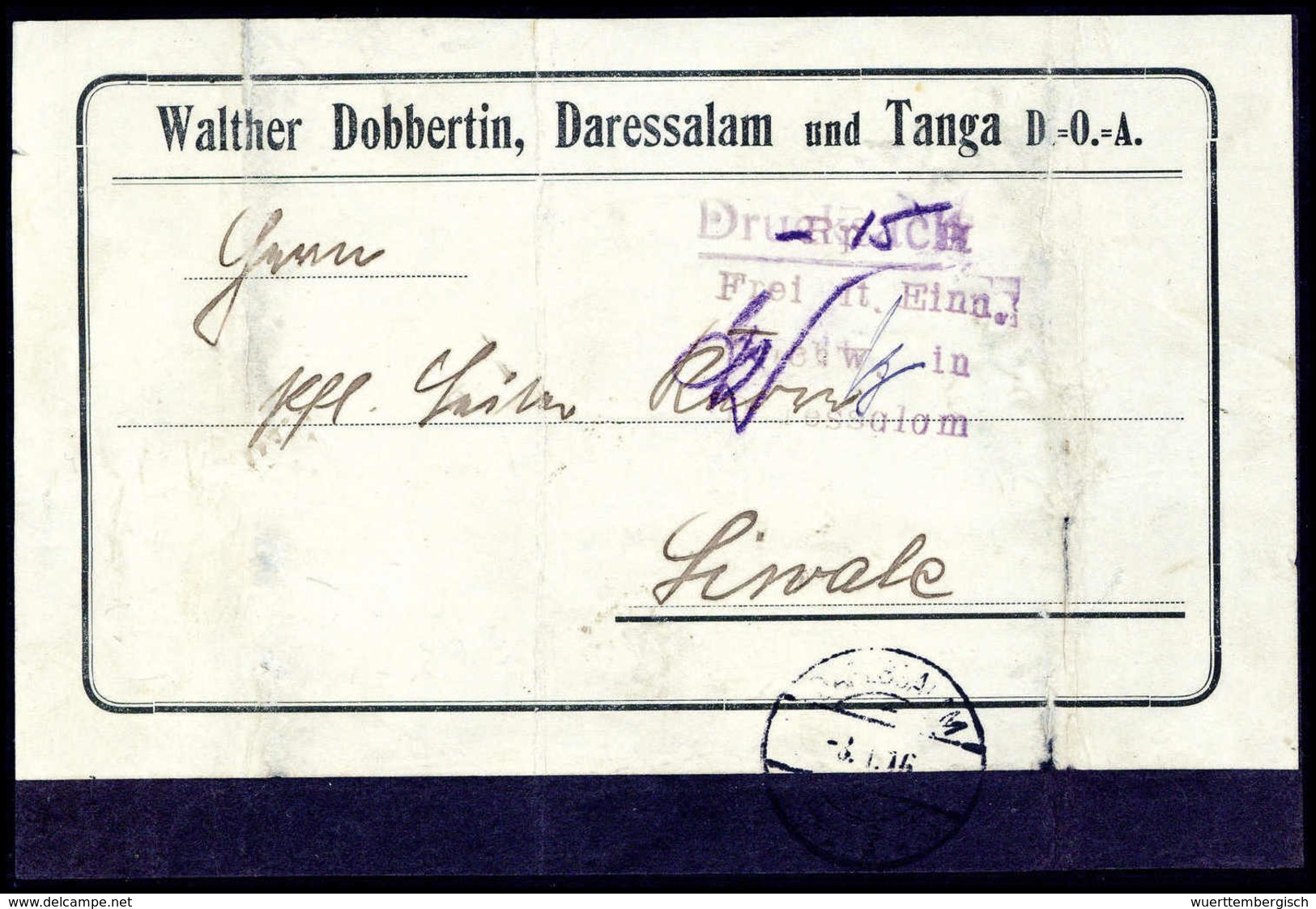 Beleg Deutsche Kolonien Deutsch Ostafrika Kriegspost - Other & Unclassified