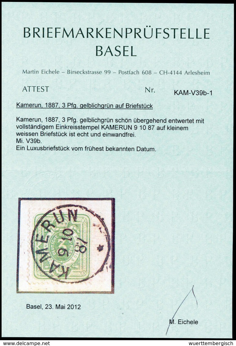 Briefst. Deutsche Kolonien Kamerun, Vorläufer - Other & Unclassified