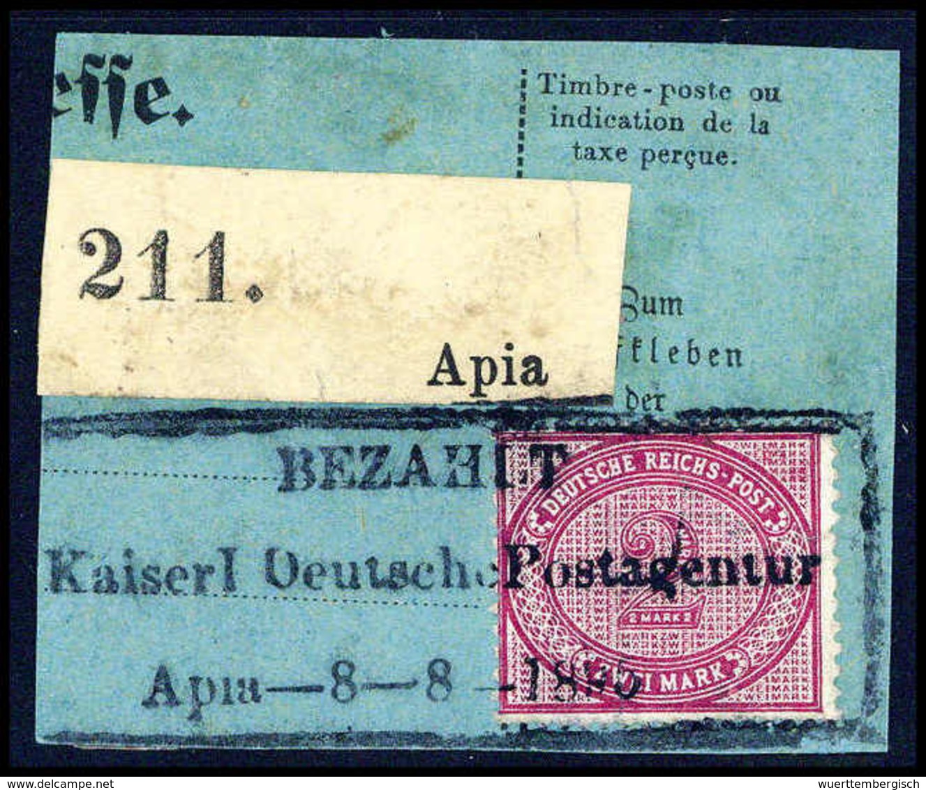 Briefst. Deutsche Kolonien Samoa, Vorläufer - Other & Unclassified