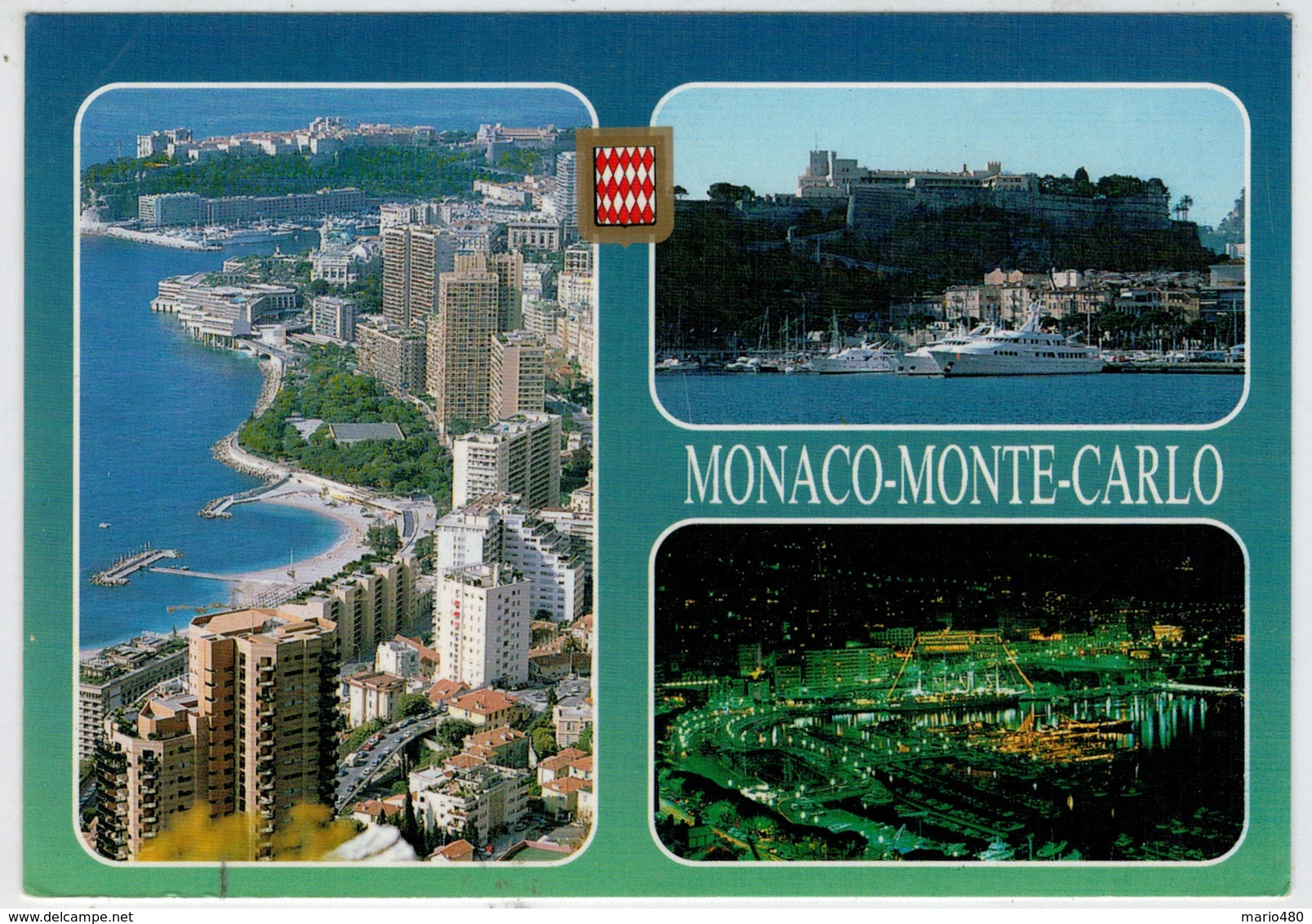 PRINCIPAUTE'  DE  MONACO   MONTECARLO      2  SCAN     (VIAGGIATA) - Viste Panoramiche, Panorama