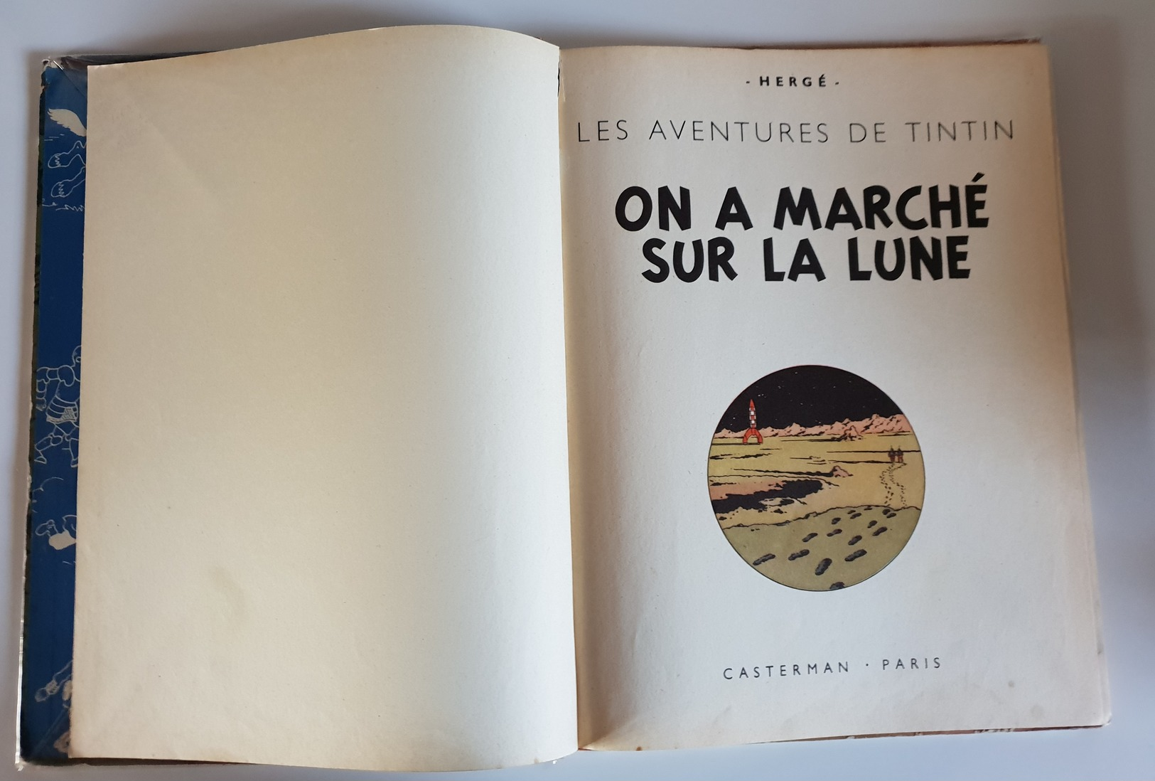 TINTIN ON A MARCHÉ SUR LA LUNE EO IMP. FRANCE B11 ©1954 - Tintin
