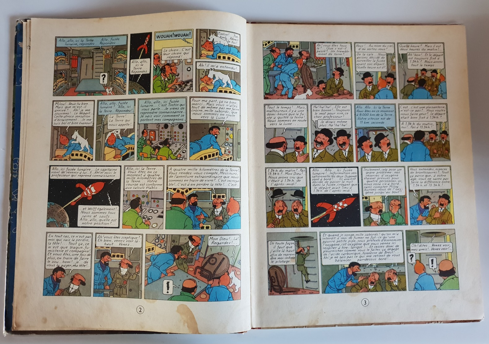 TINTIN ON A MARCHÉ SUR LA LUNE EO IMP. FRANCE B11 ©1954