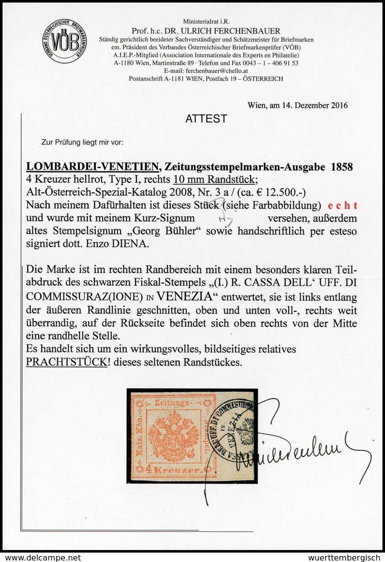Österreich Lombardei Venetetien Zeitungsstempelmarken - Other & Unclassified