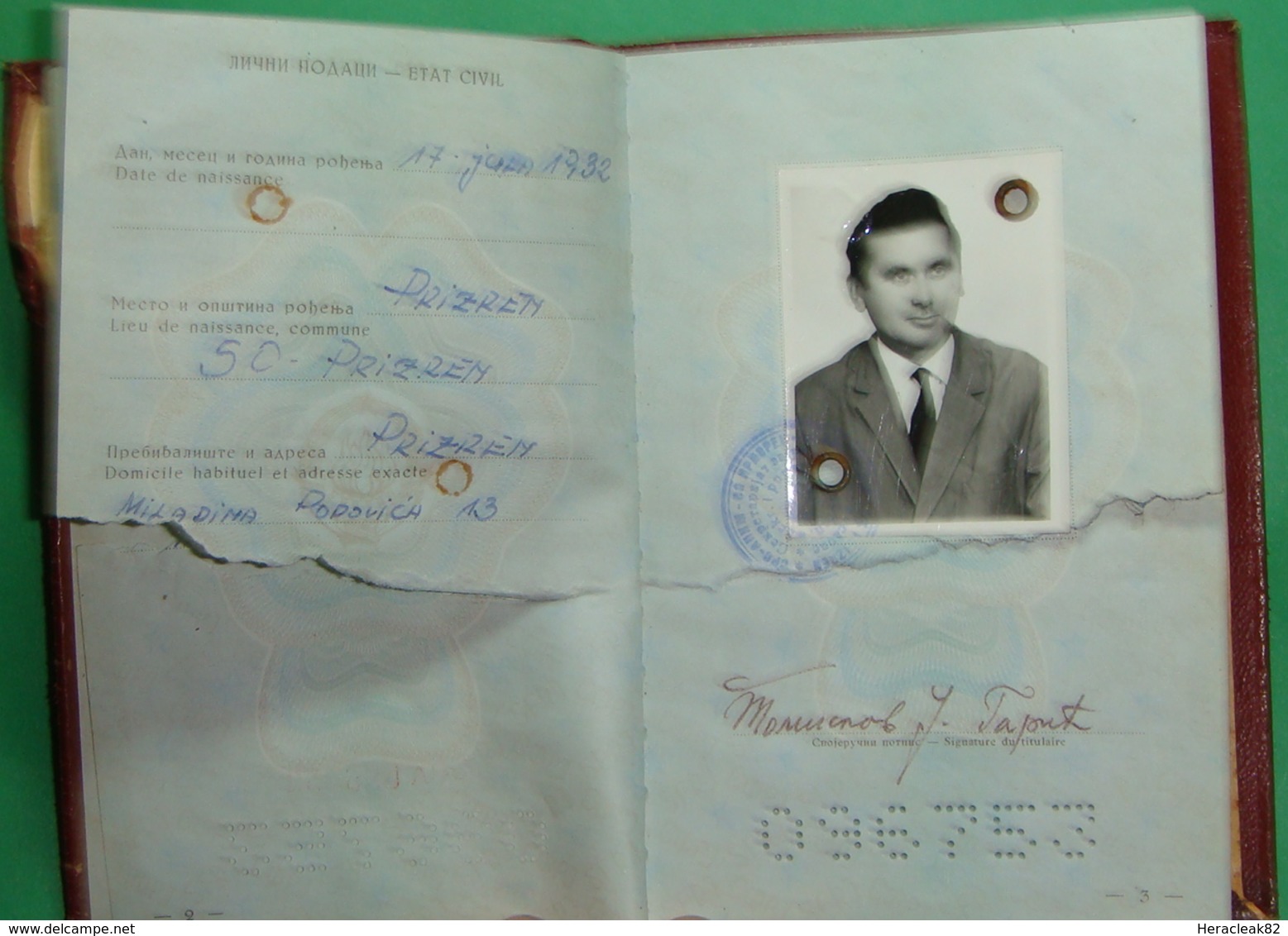 1974 Yugoslavia PASSPORT, Seal Poland, Turkey, Monako, Germany, Hungary, Greece, CCCP, CSSR, RARE - Documents Historiques