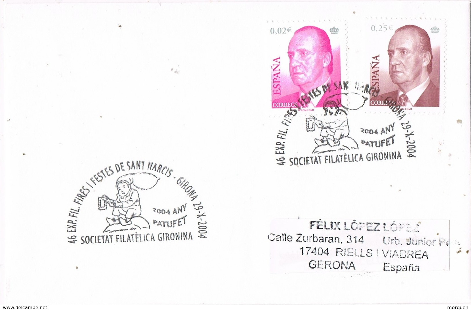 30071. Carta GERONA (Girona) 2004. Feria Sant Narcis, Patufet - Cartas & Documentos