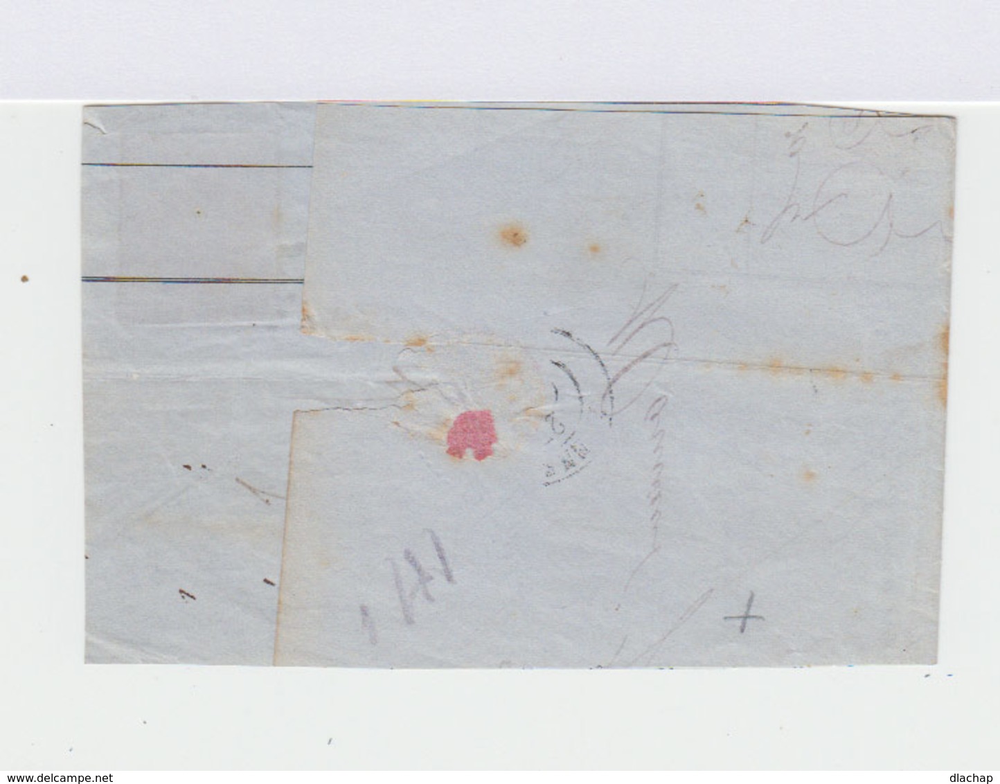 Sur Enveloppe 40 C. Orange Second Empire. Oblitération Losange Grands Chiffres. CAD Tours 1864. (699) - 1849-1876: Classic Period