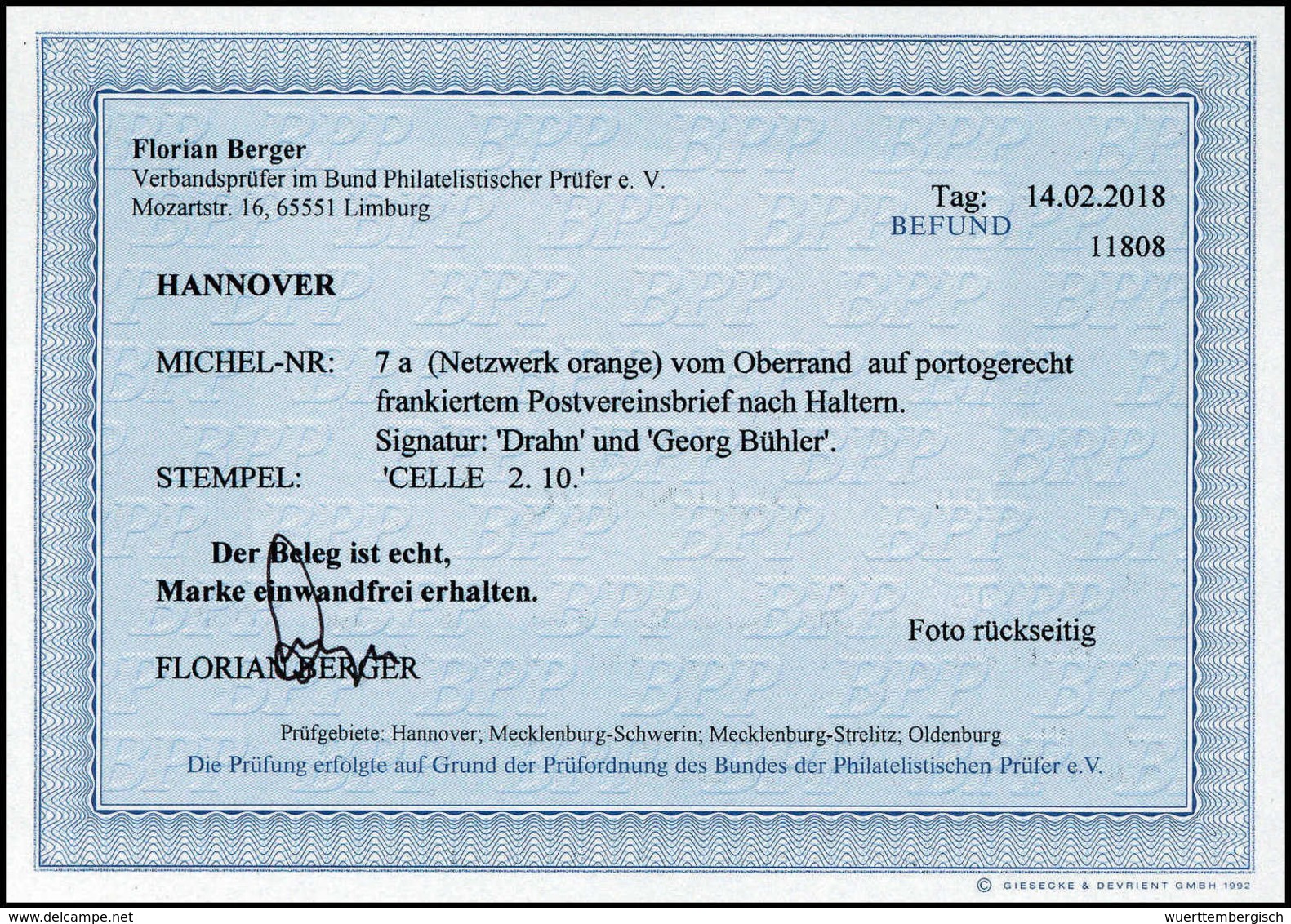 Beleg Altdeutschland Hannover - Other & Unclassified