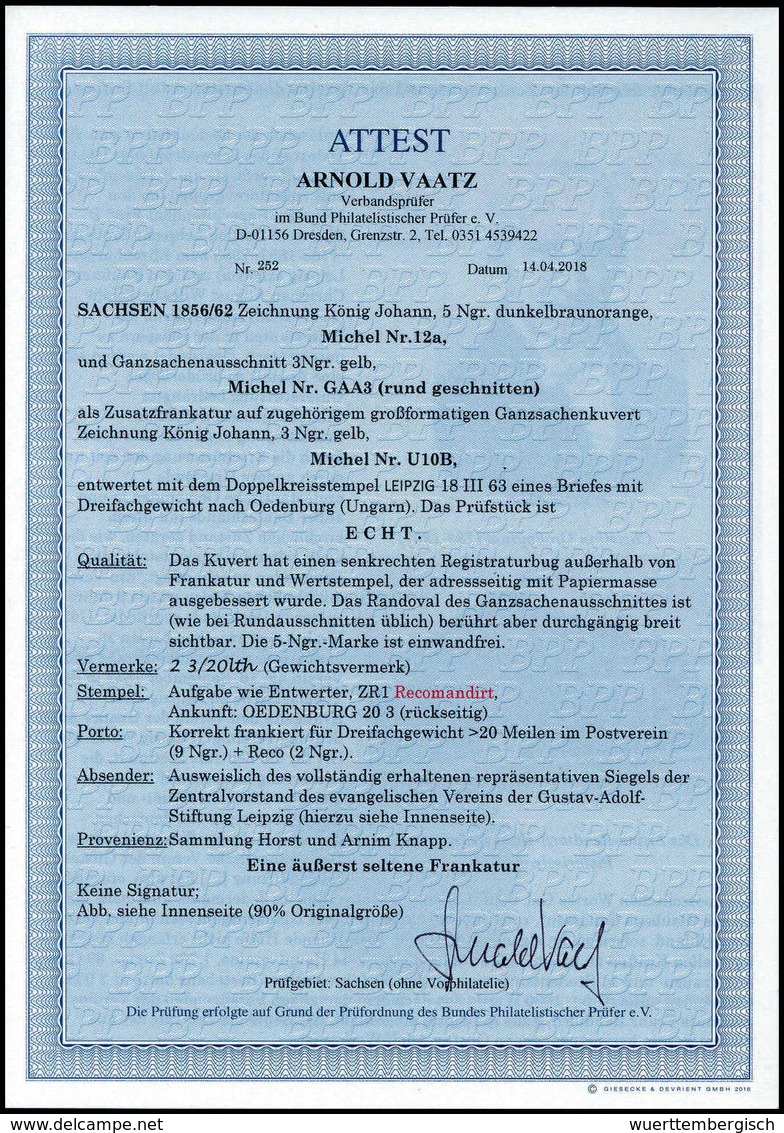 Beleg Altdeutschland Sachsen - Other & Unclassified