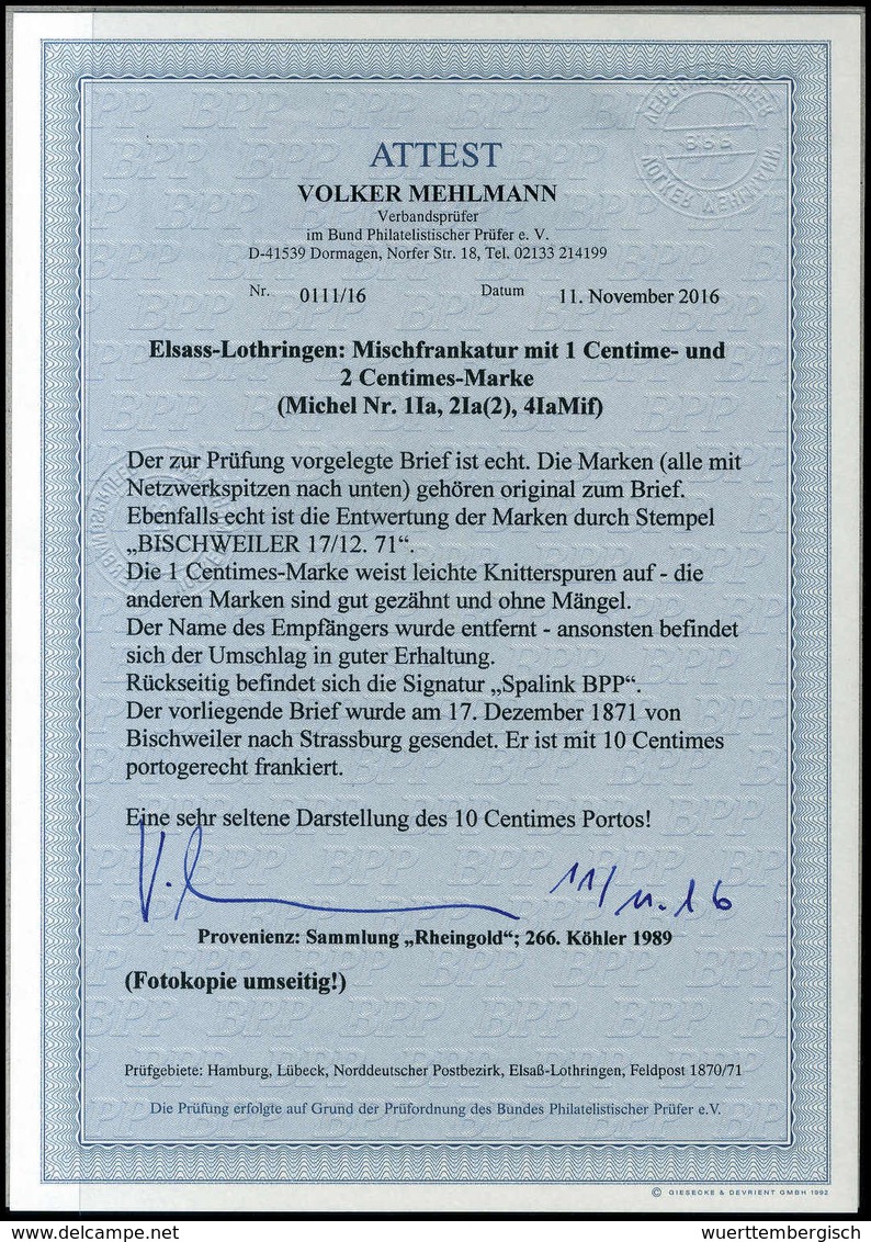 Beleg Altdeutschland NDP Elsass-Lothringen - Other & Unclassified