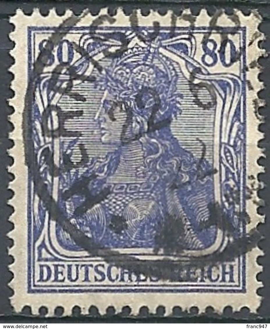 Germania  - 1920 Allegoria Della Germania 80p Oltremare F.1 # Michel 149 - Scott 128 - Unificato 127 - Usato - Gebraucht