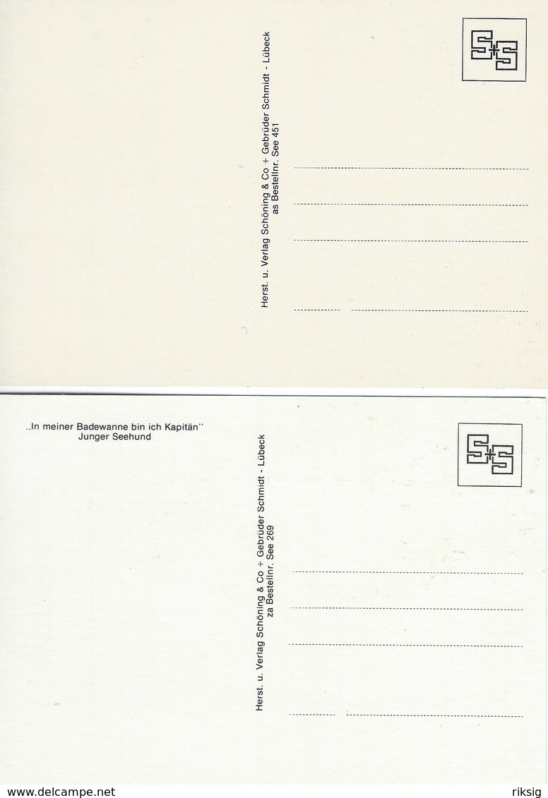 Seals - 2 Cards. Germany.   B-3222 - Autres & Non Classés