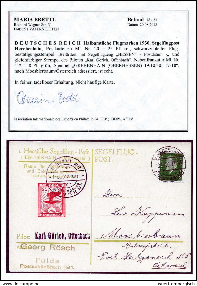 Beleg Deutsches Reich Halbamtliche Flugmarken - Other & Unclassified