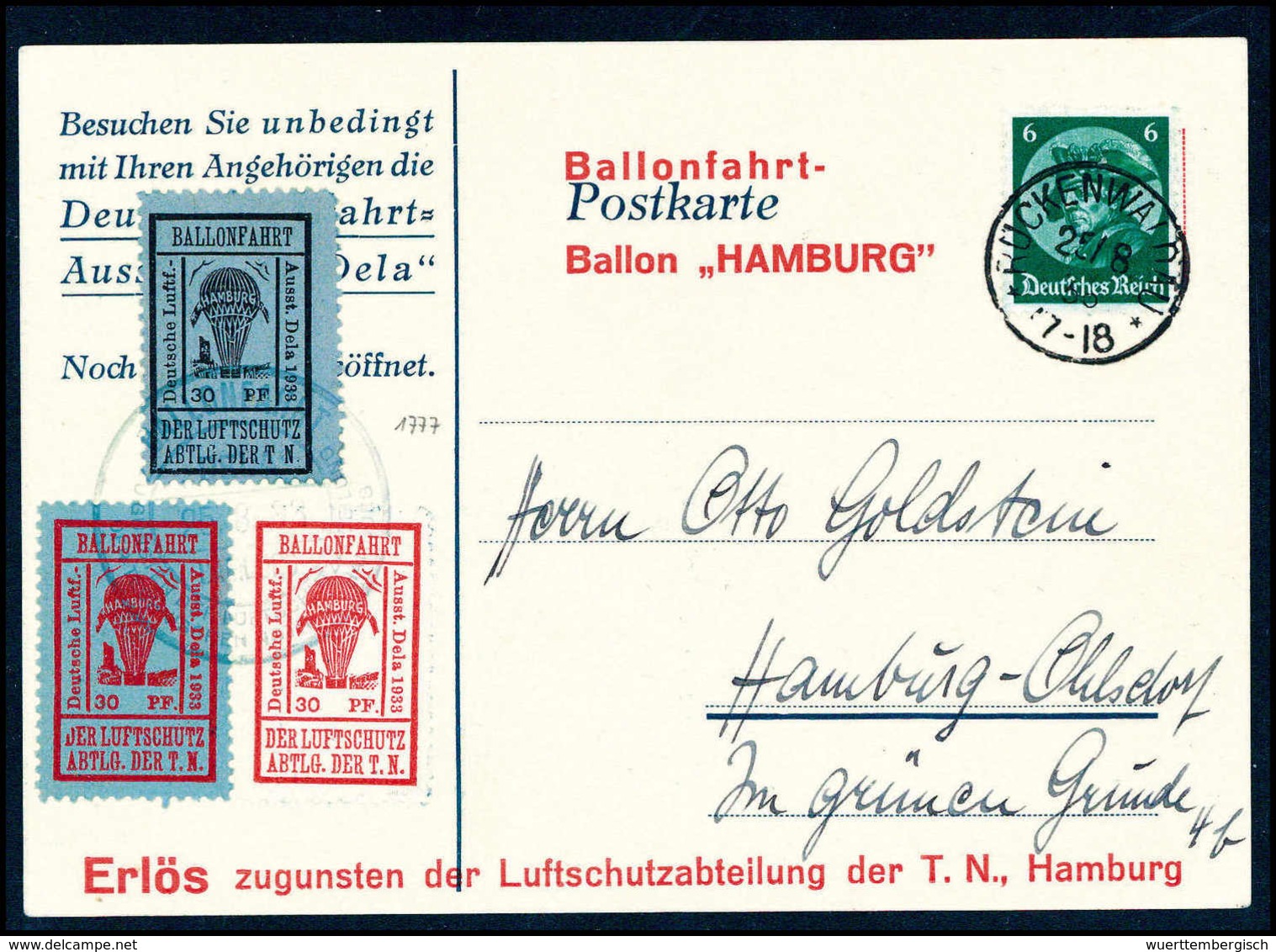 Beleg Deutsches Reich Halbamtliche Flugmarken - Other & Unclassified