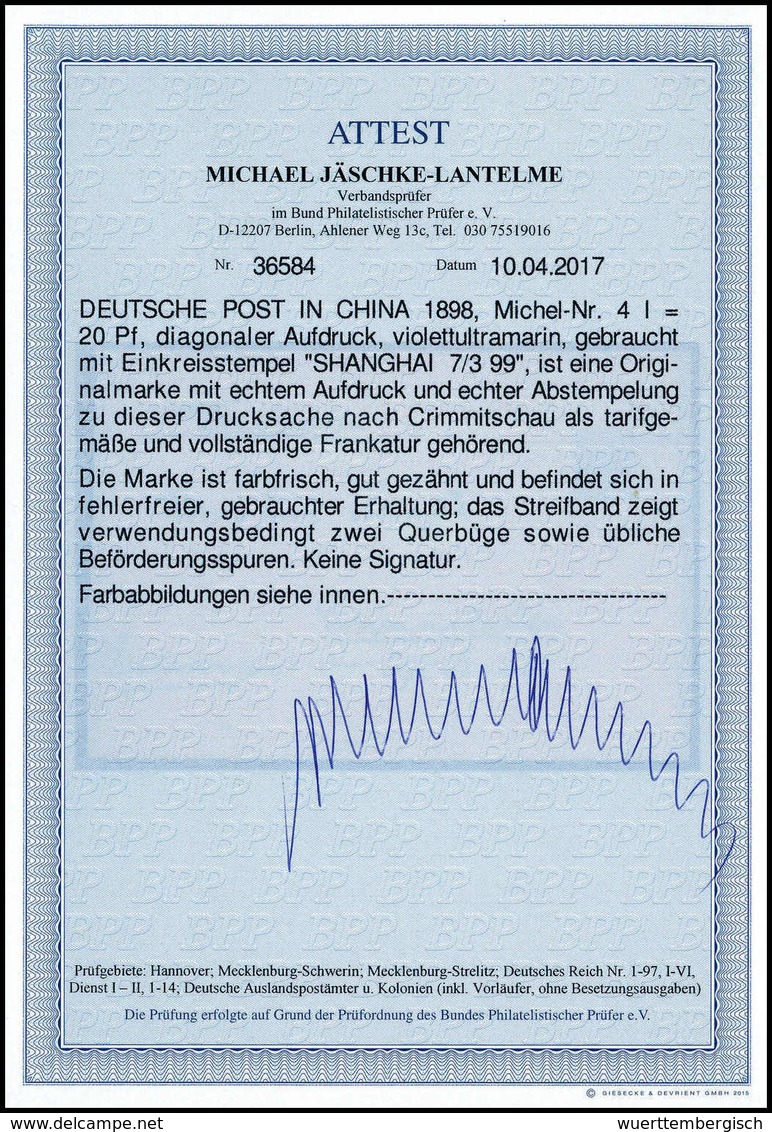 Beleg Deutsche Auslandspost China - Autres & Non Classés