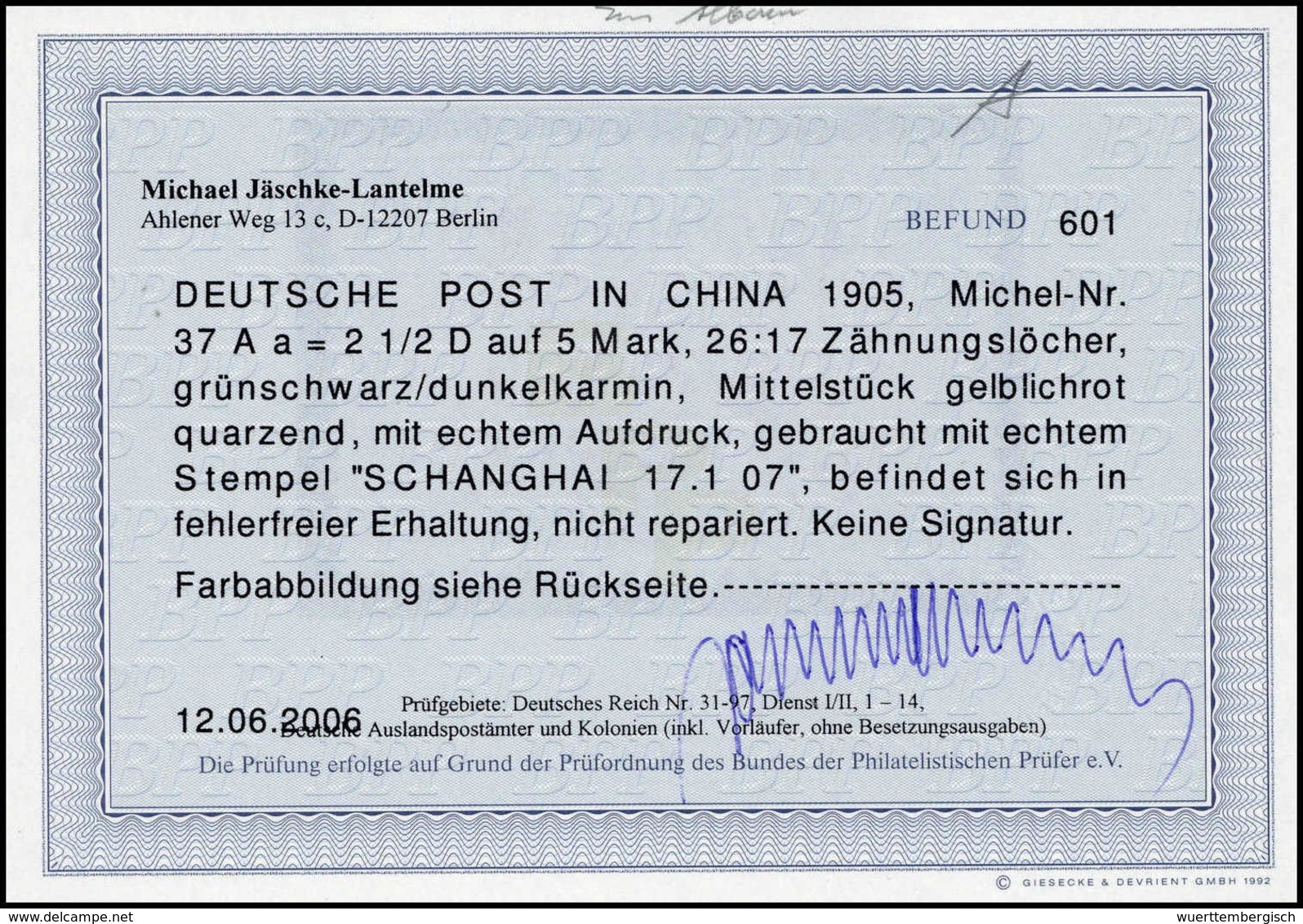 Gest. Deutsche Auslandspost China - Autres & Non Classés