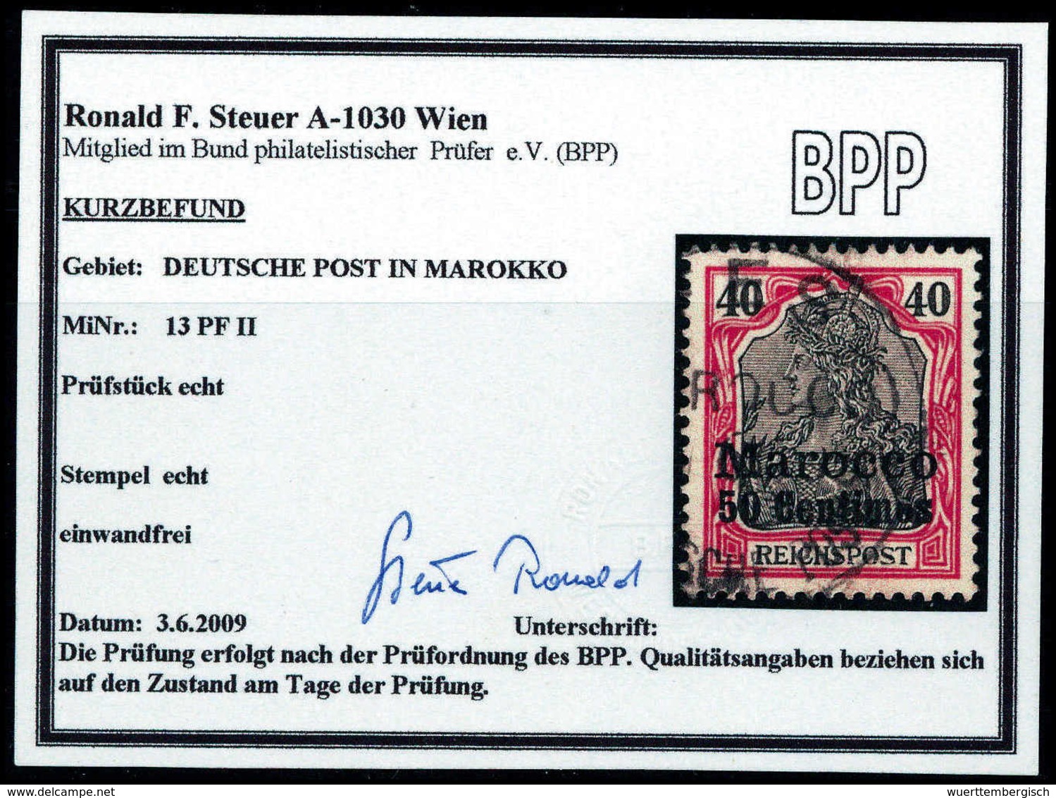 Gest. Deutsche Auslandspost Marokko - Other & Unclassified